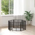 vidaXL Bramka dla psa 6 szt. Czarny 60 x 60 cm Stal ocynkowana
