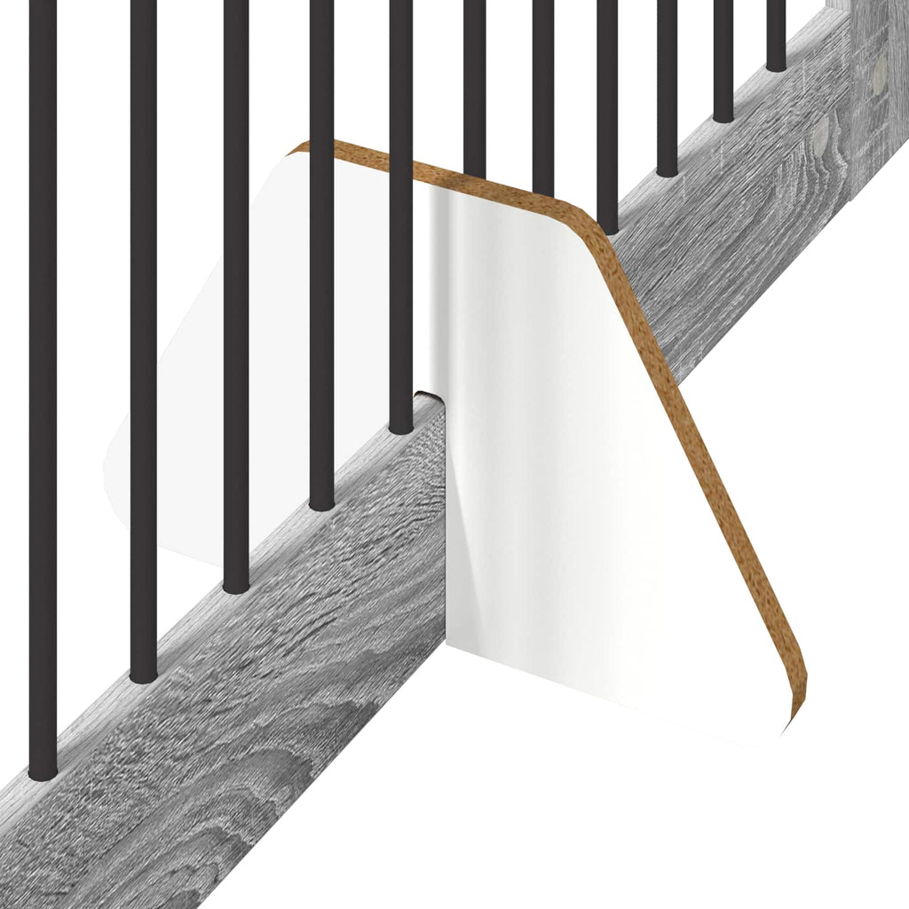 vidaXL Bramka dla psów z podpórkami 2 pcs Szary Sonoma 100 x 100 cm