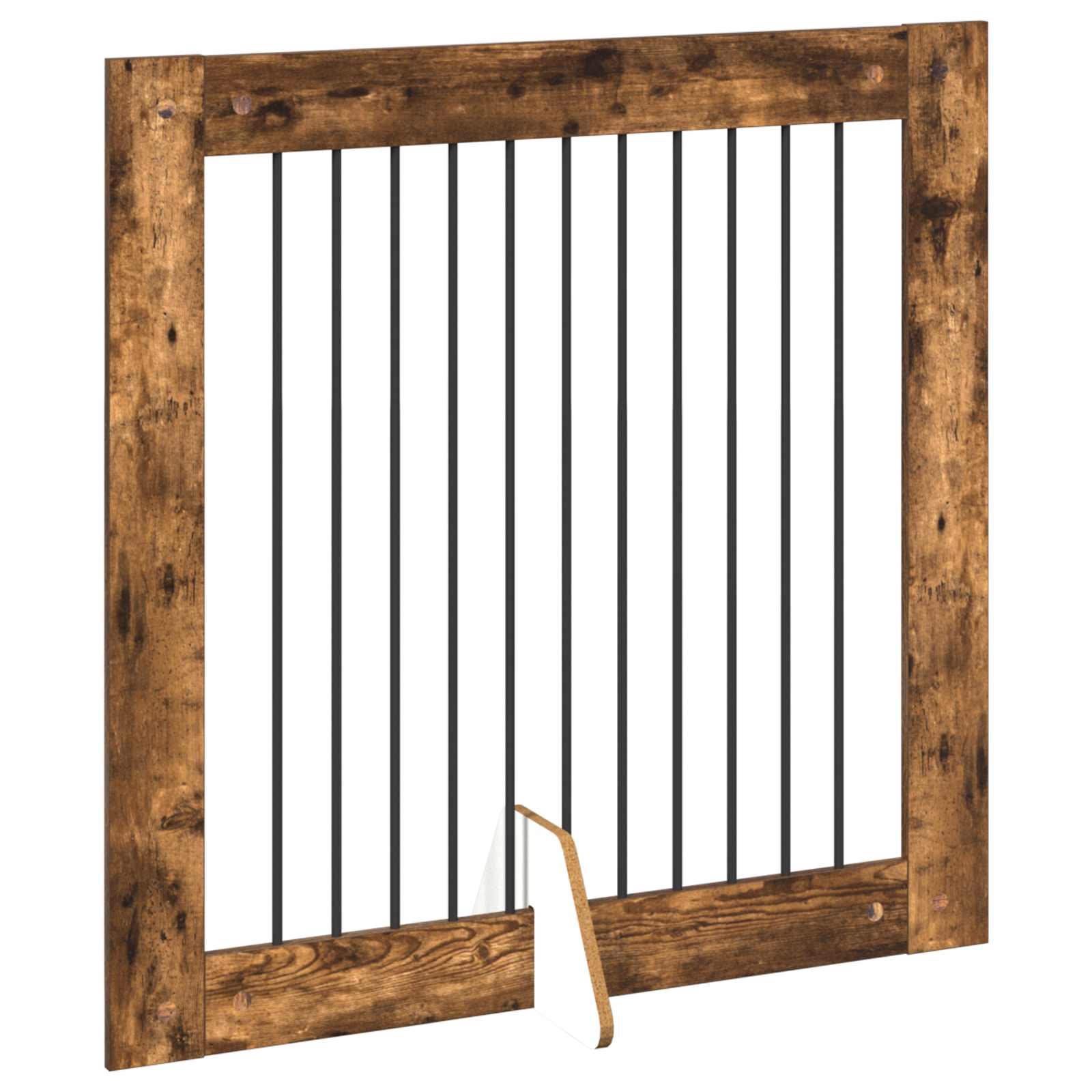 vidaXL Bramka dla psów z podpórkami 4 pcs Dąb wędzony 100 x 100 cm
