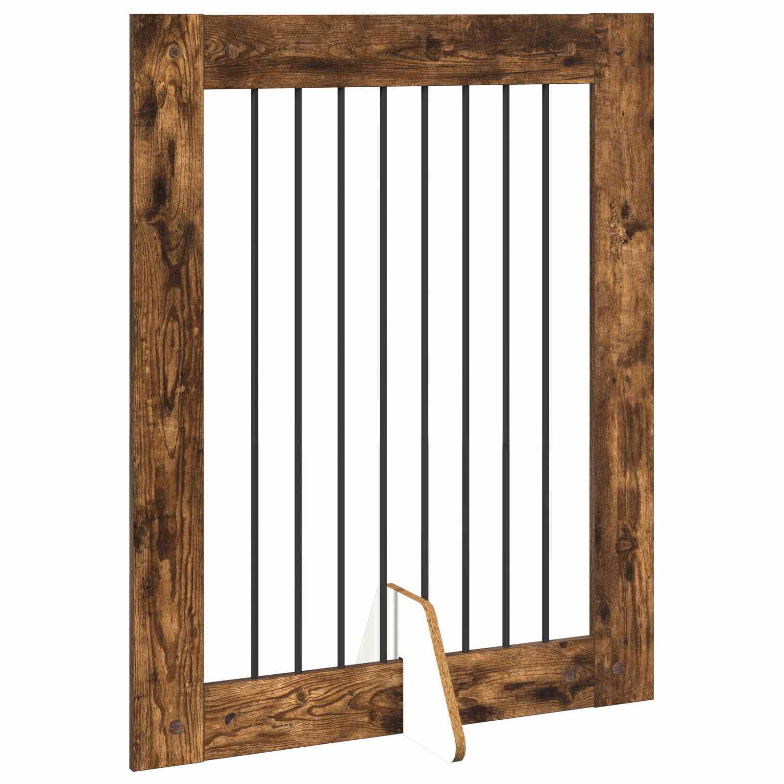 vidaXL Bramka dla psów z podpórkami 4 pcs Dąb wędzony 80 x 100 cm