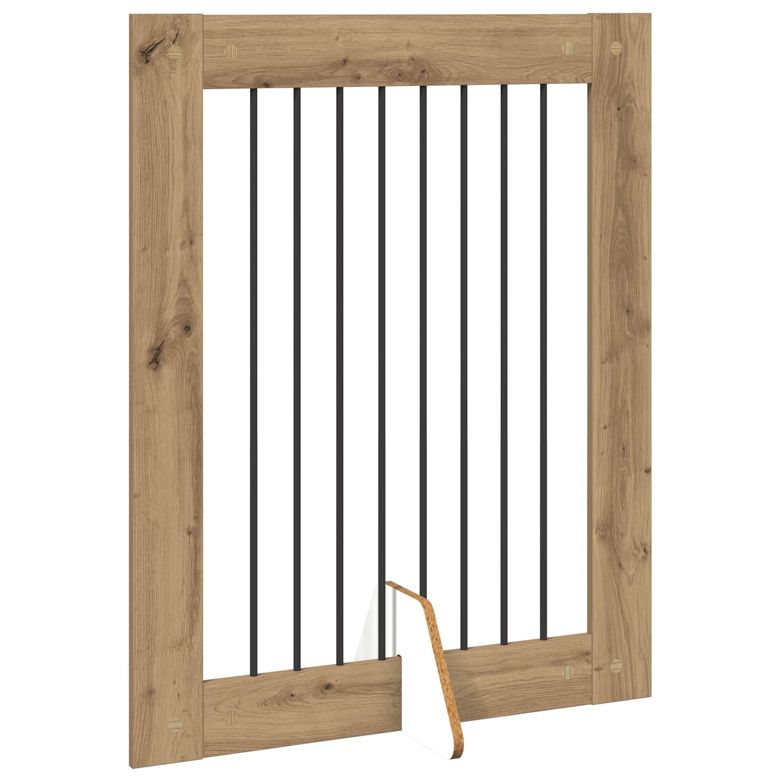vidaXL Składana bramka dla psa z podpórkami 4 szt. Dąb artisan 321 cm