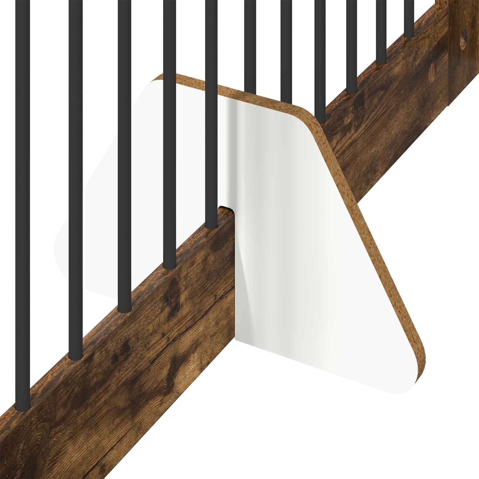 vidaXL Bramka dla psów z podpórkami 4 pcs Dąb wędzony 100 x 80 cm