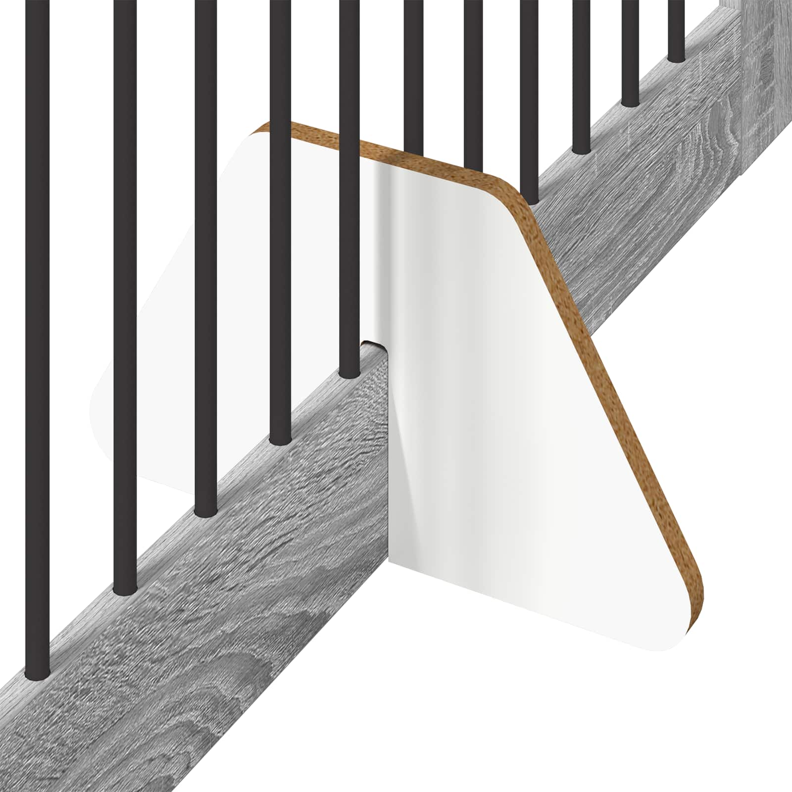 vidaXL Bramka dla psów z podpórkami 4 pcs Szary Sonoma 100 x 80 cm