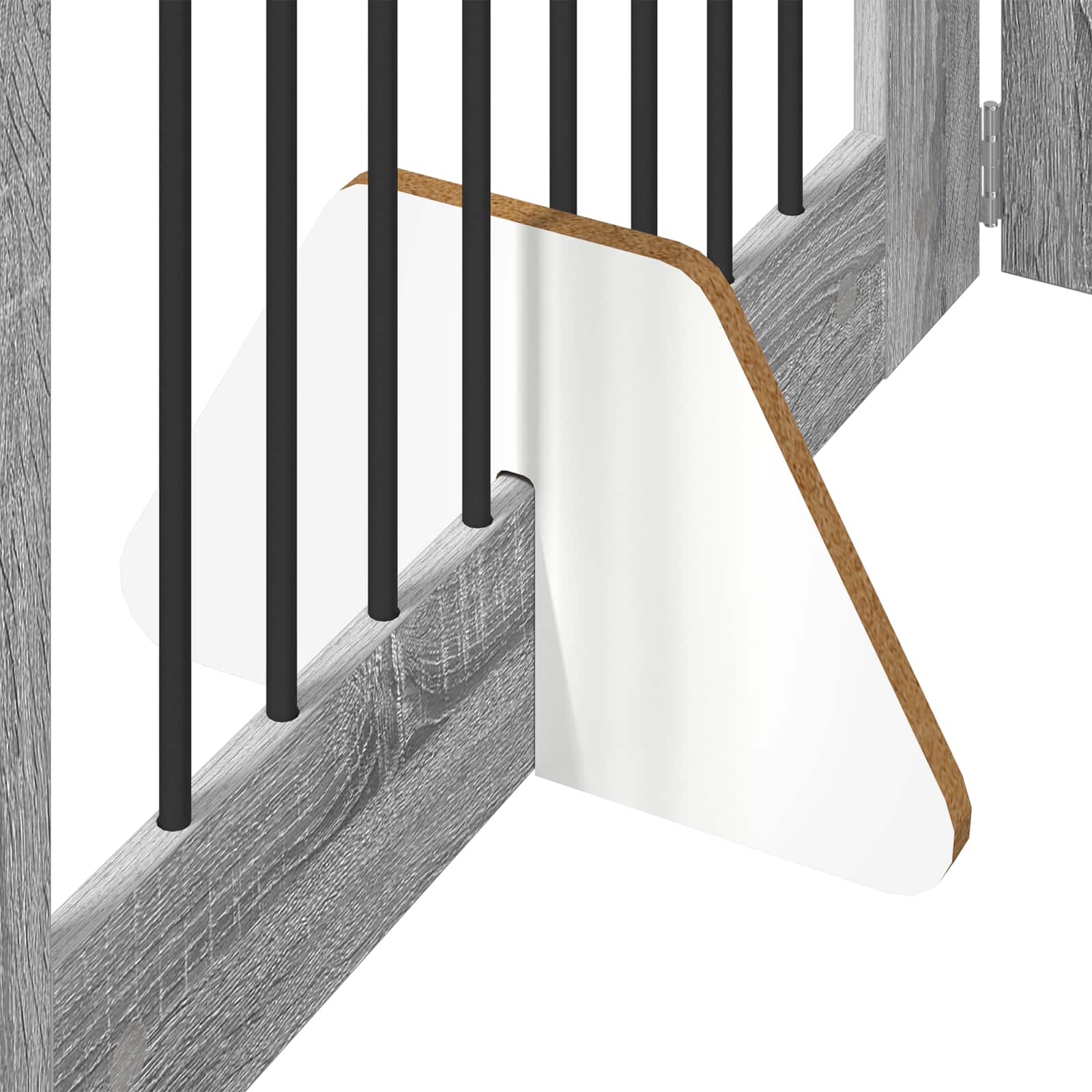 vidaXL Bramka dla psów z podpórkami 2 pcs Szary Sonoma 80 x 80 cm