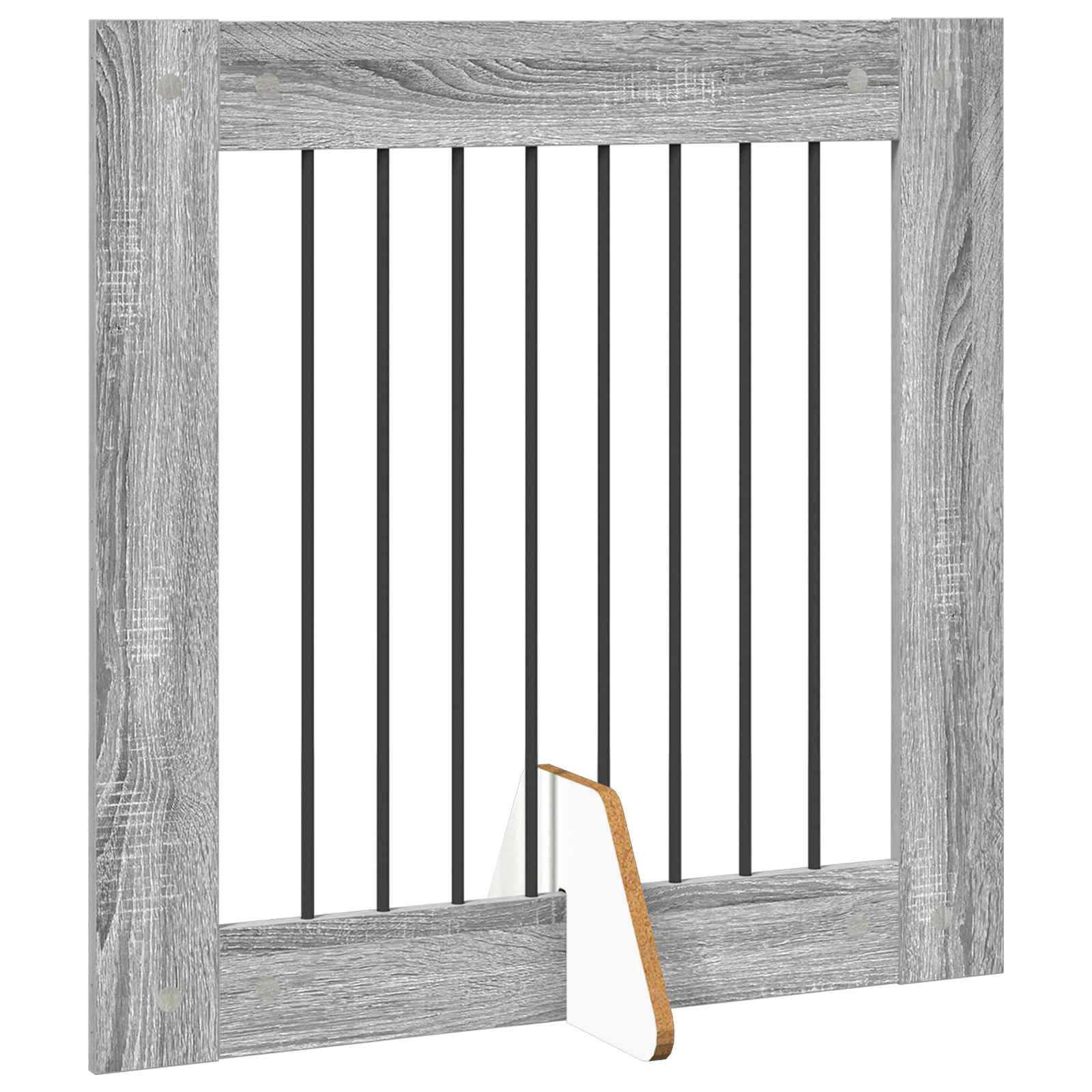 vidaXL Bramka dla psów z podpórkami 2 pcs Szary Sonoma 80 x 80 cm