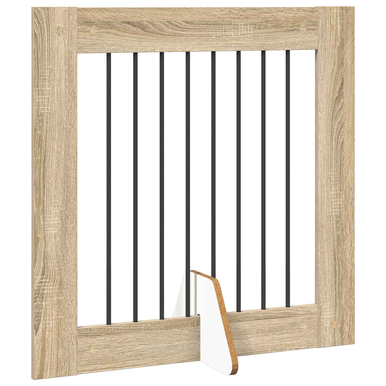 vidaXL Składana bramka dla psa z podpórkami 4 szt. dąb Sonoma 321 cm