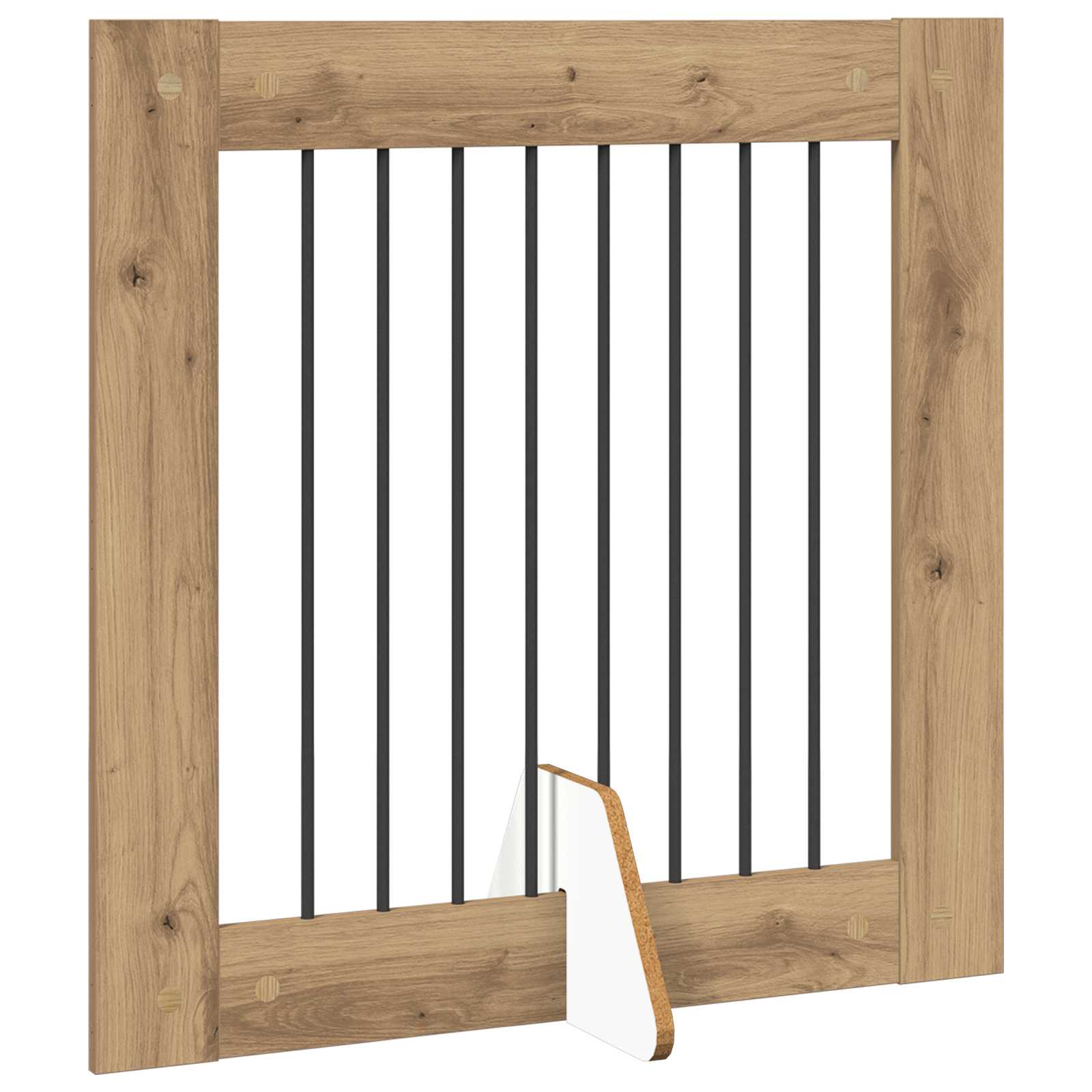 vidaXL Składana bramka dla psa z podpórkami 4 szt. Dąb artisan 321 cm