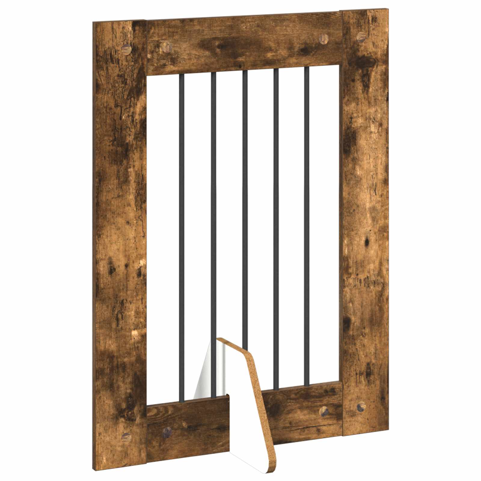 vidaXL Bramka dla psów z podpórkami 2 pcs Dąb wędzony 60 x 80 cm