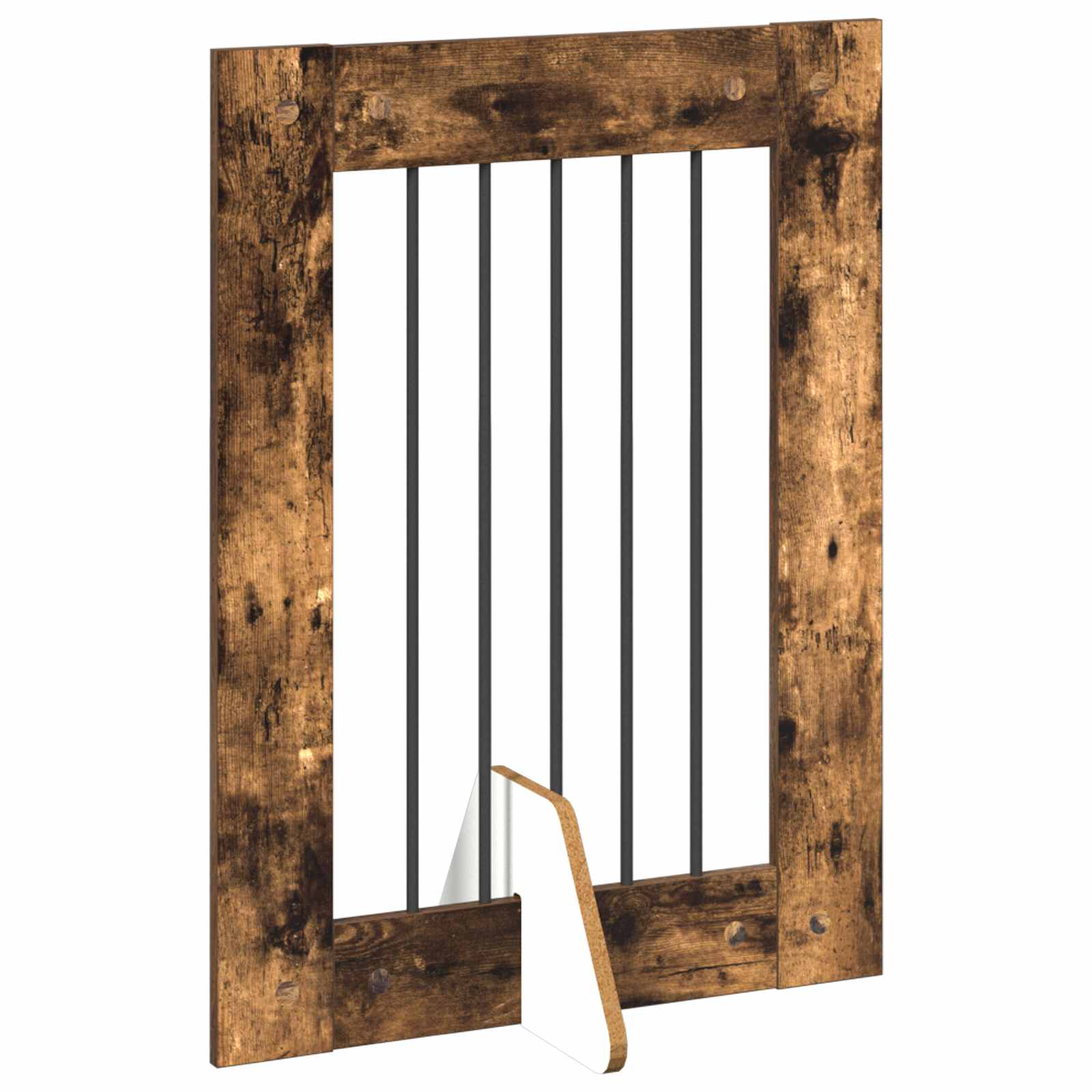 vidaXL Bramka dla psów z podpórkami 4 pcs Dąb wędzony 60 x 80 cm