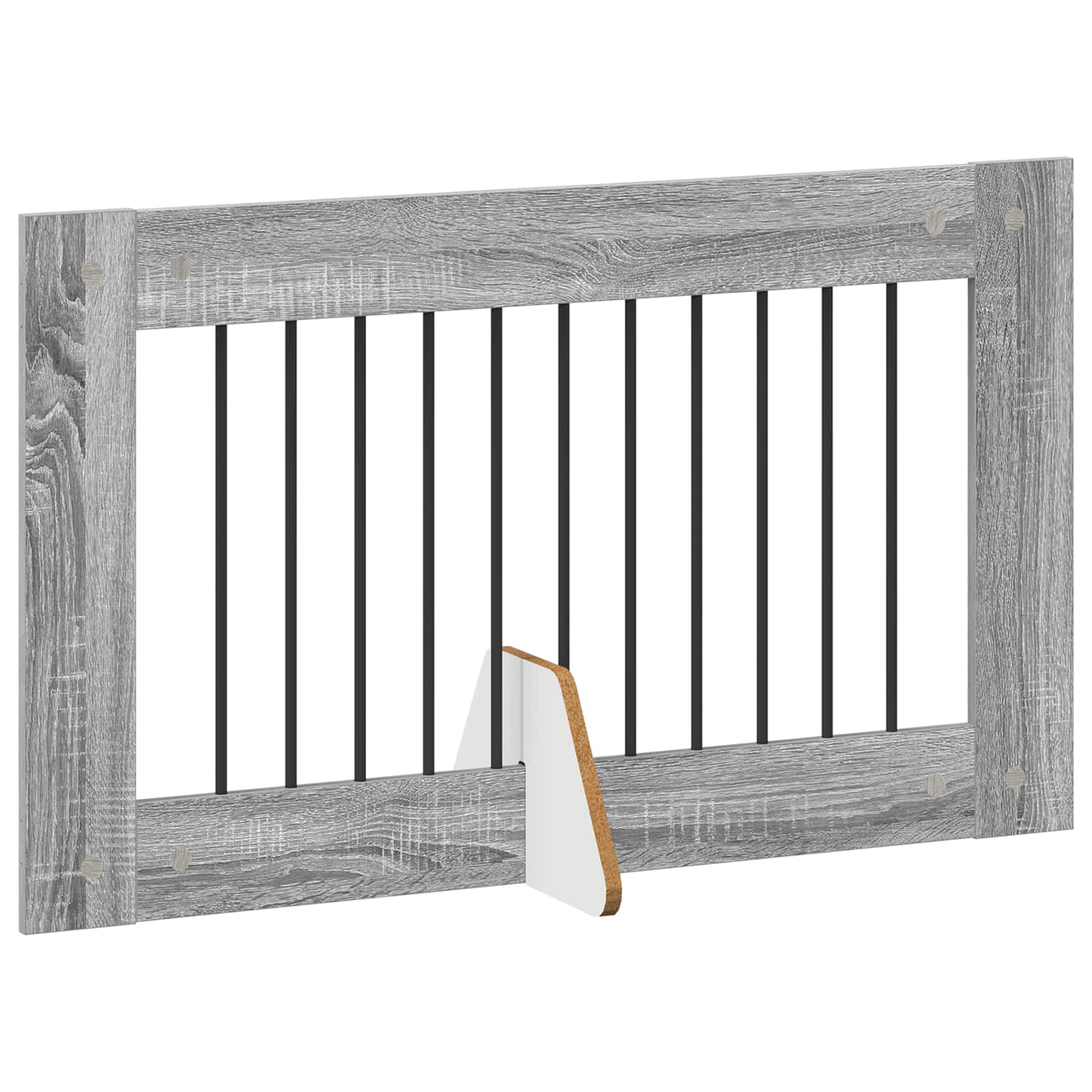 vidaXL Bramka dla psów z podpórkami 2 pcs Szary Sonoma 100 x 60 cm