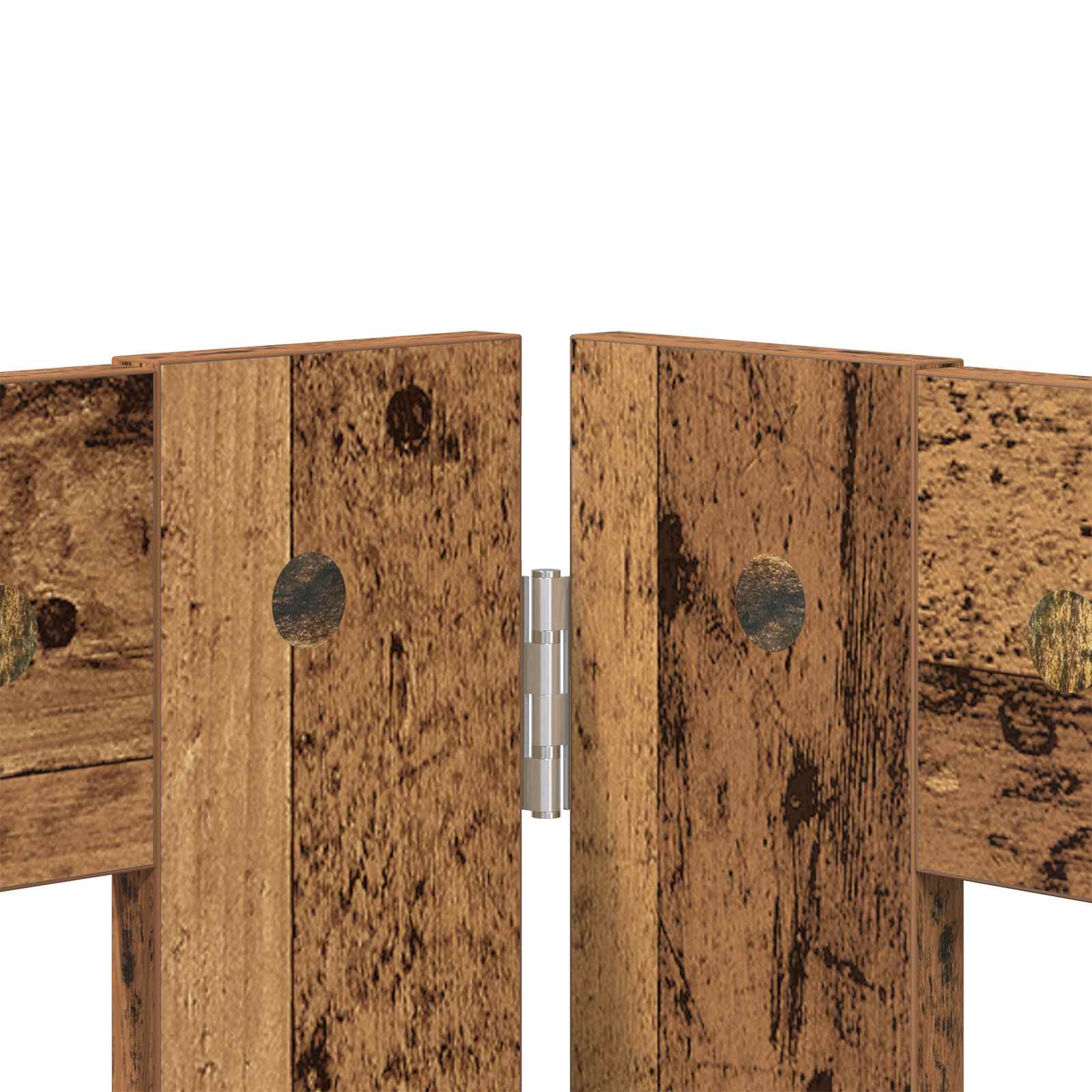 vidaXL Bramka dla psów z podpórkami 2 pcs Stare drewno 100 x 60 cm