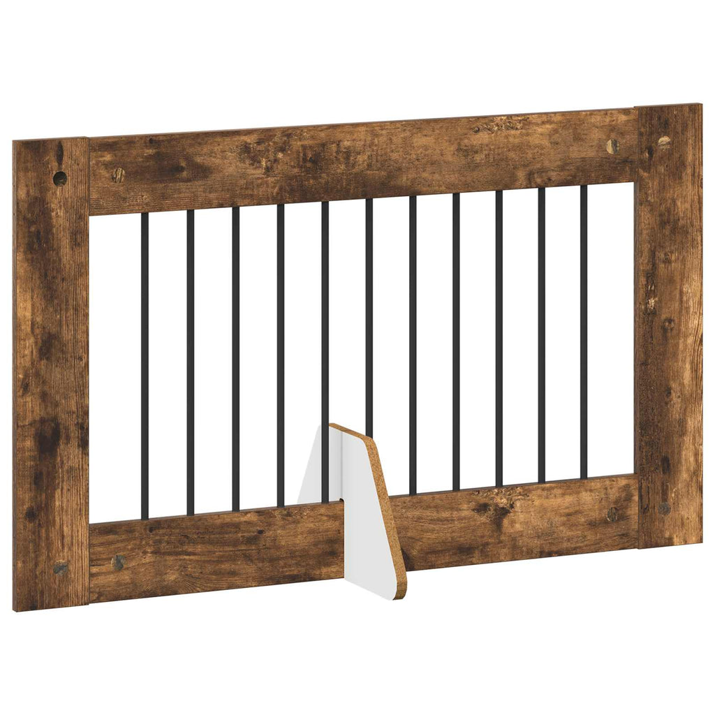 vidaXL Bramka dla psów z podpórkami 4 pcs Dąb wędzony 100 x 60 cm