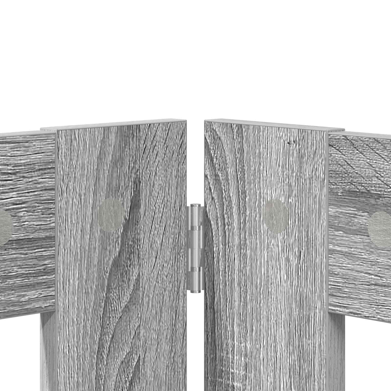 vidaXL Bramka dla psów z podpórkami 4 pcs Szary Sonoma 100 x 60 cm