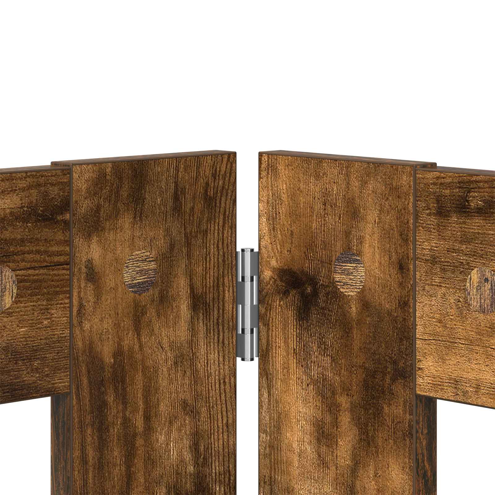 vidaXL Bramka dla psów z podpórkami 2 pcs Dąb wędzony 80 x 60 cm