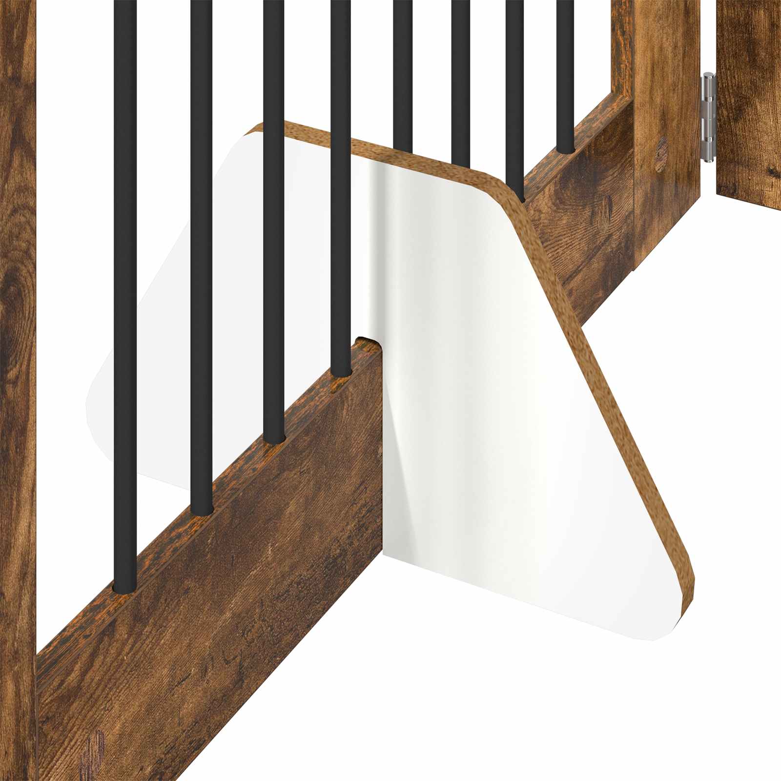 vidaXL Bramka dla psów z podpórkami 2 pcs Dąb wędzony 80 x 60 cm