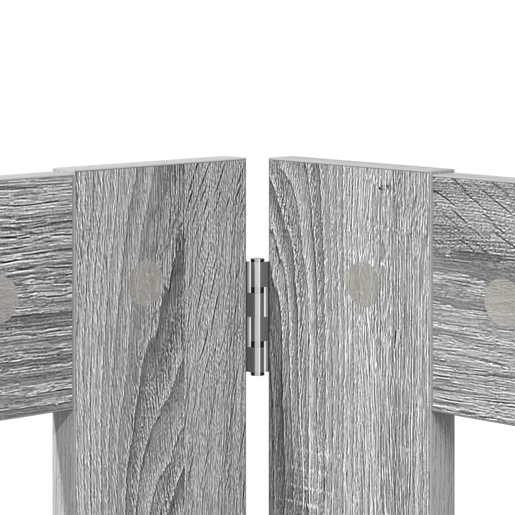 vidaXL Bramka dla psów z podpórkami 2 pcs Szary Sonoma 80 x 60 cm