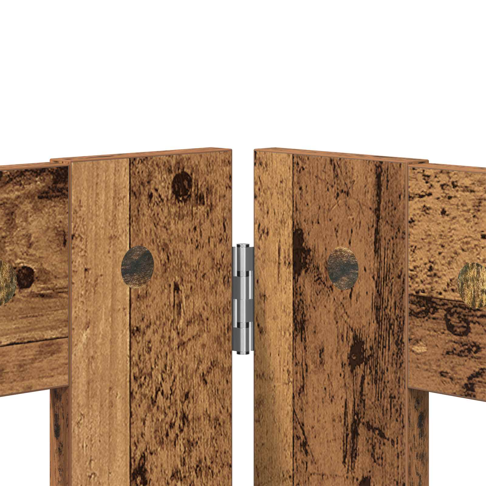 vidaXL Bramka dla psów z podpórkami 2 pcs Stare drewno 80 x 60 cm
