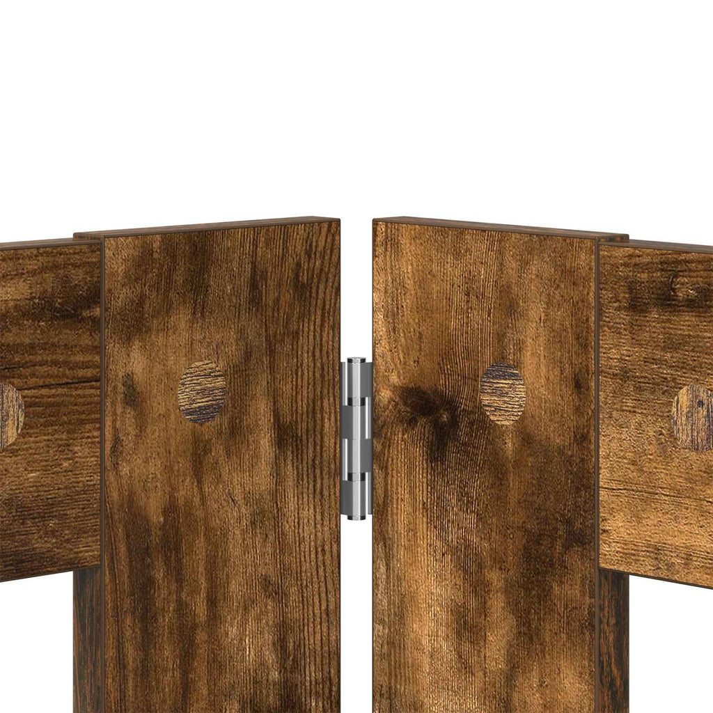 vidaXL Bramka dla psów z podpórkami 4 pcs Dąb wędzony 80 x 60 cm