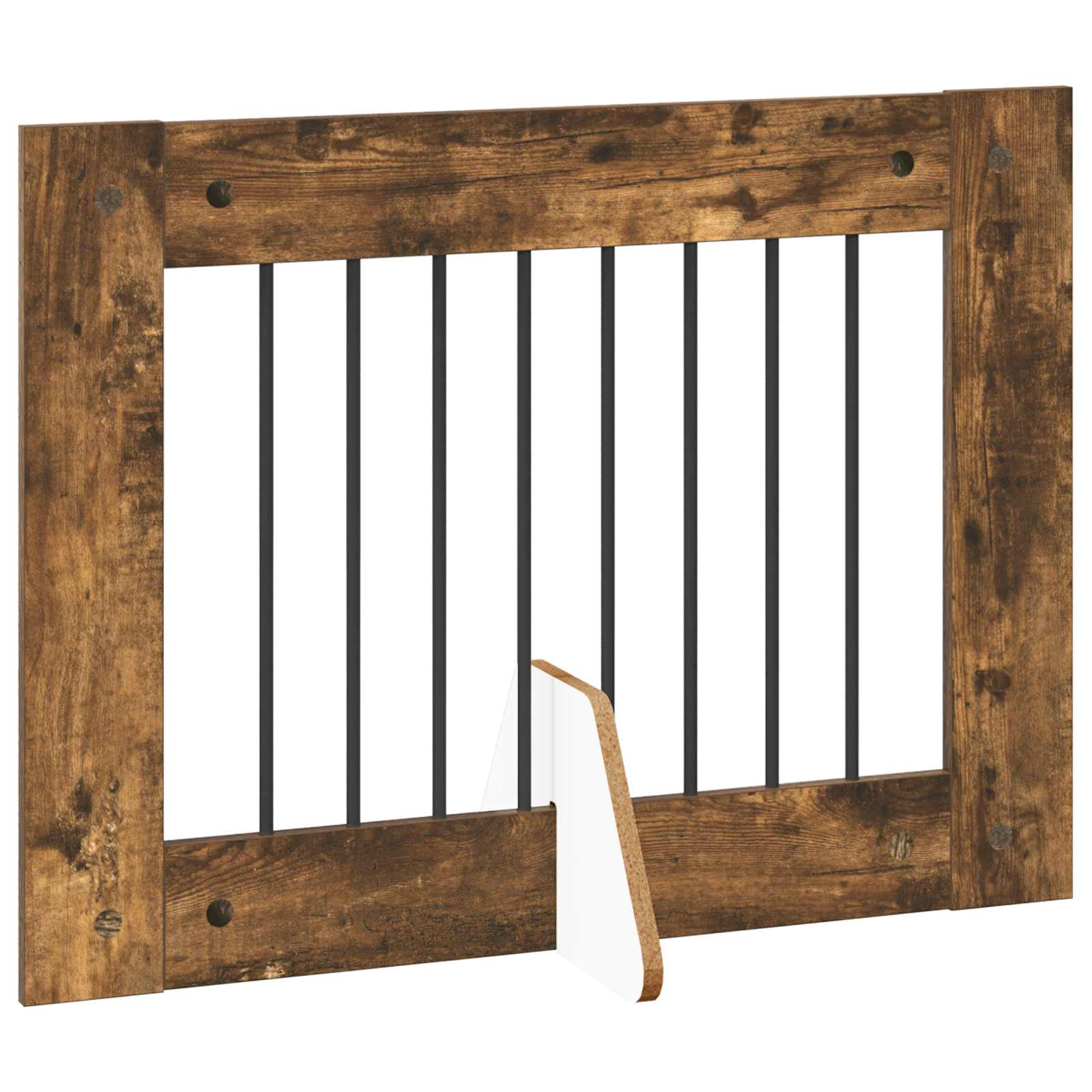 vidaXL Bramka dla psów z podpórkami 4 pcs Dąb wędzony 80 x 60 cm