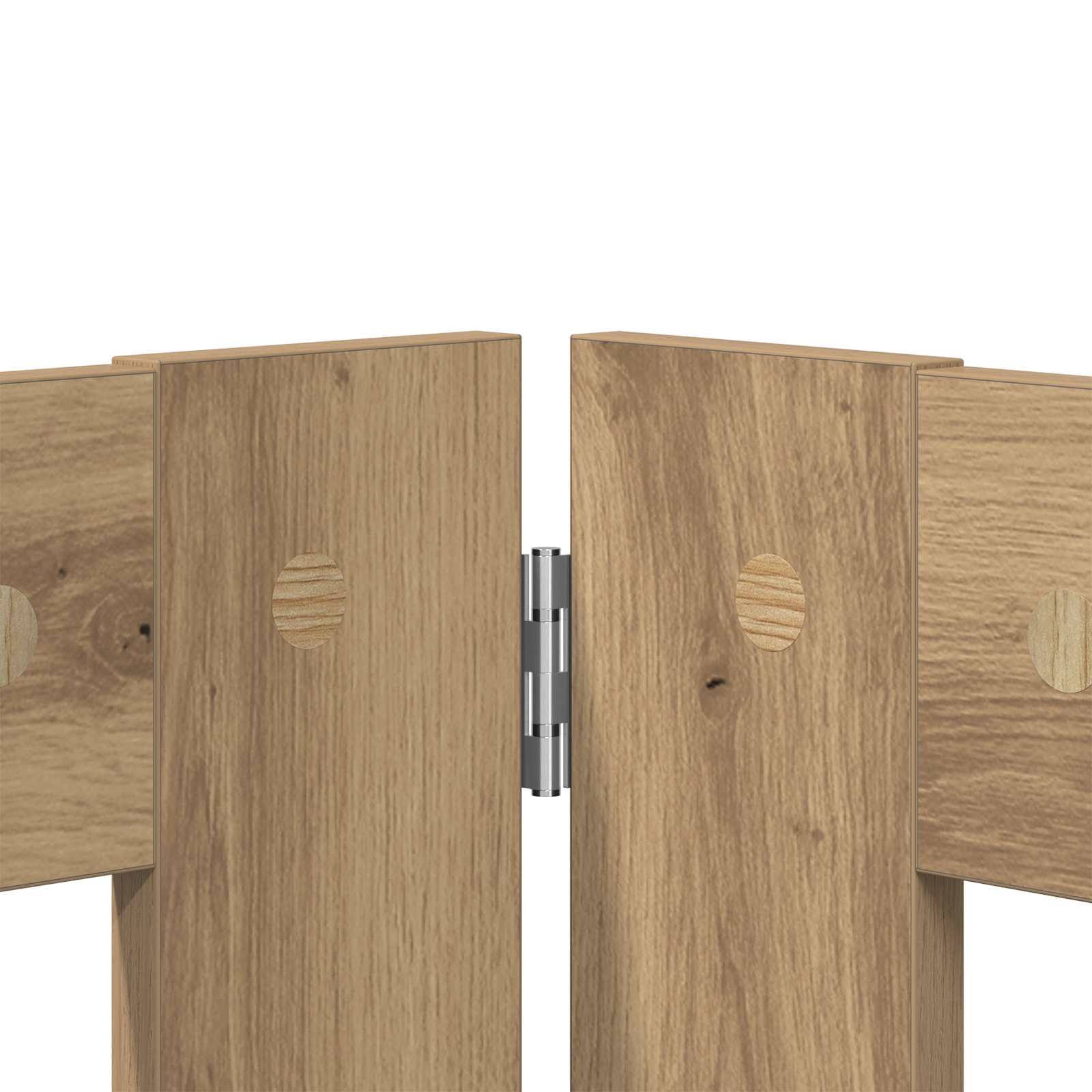 vidaXL Składana bramka dla psa z podpórkami 4 szt. Dąb artisan 321 cm