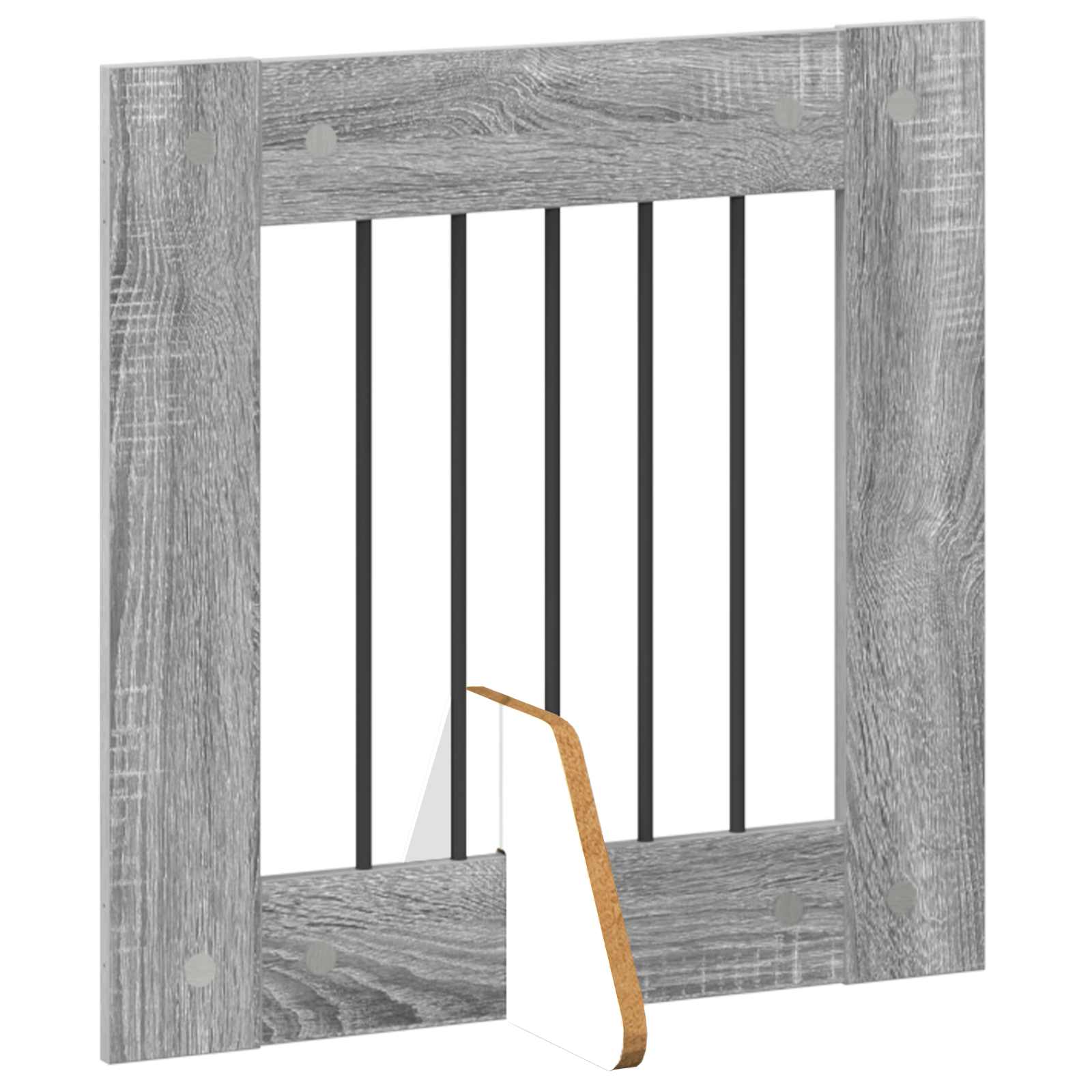 vidaXL Bramka dla psów z podpórkami 8 pcs Szary Sonoma 60 x 60 cm
