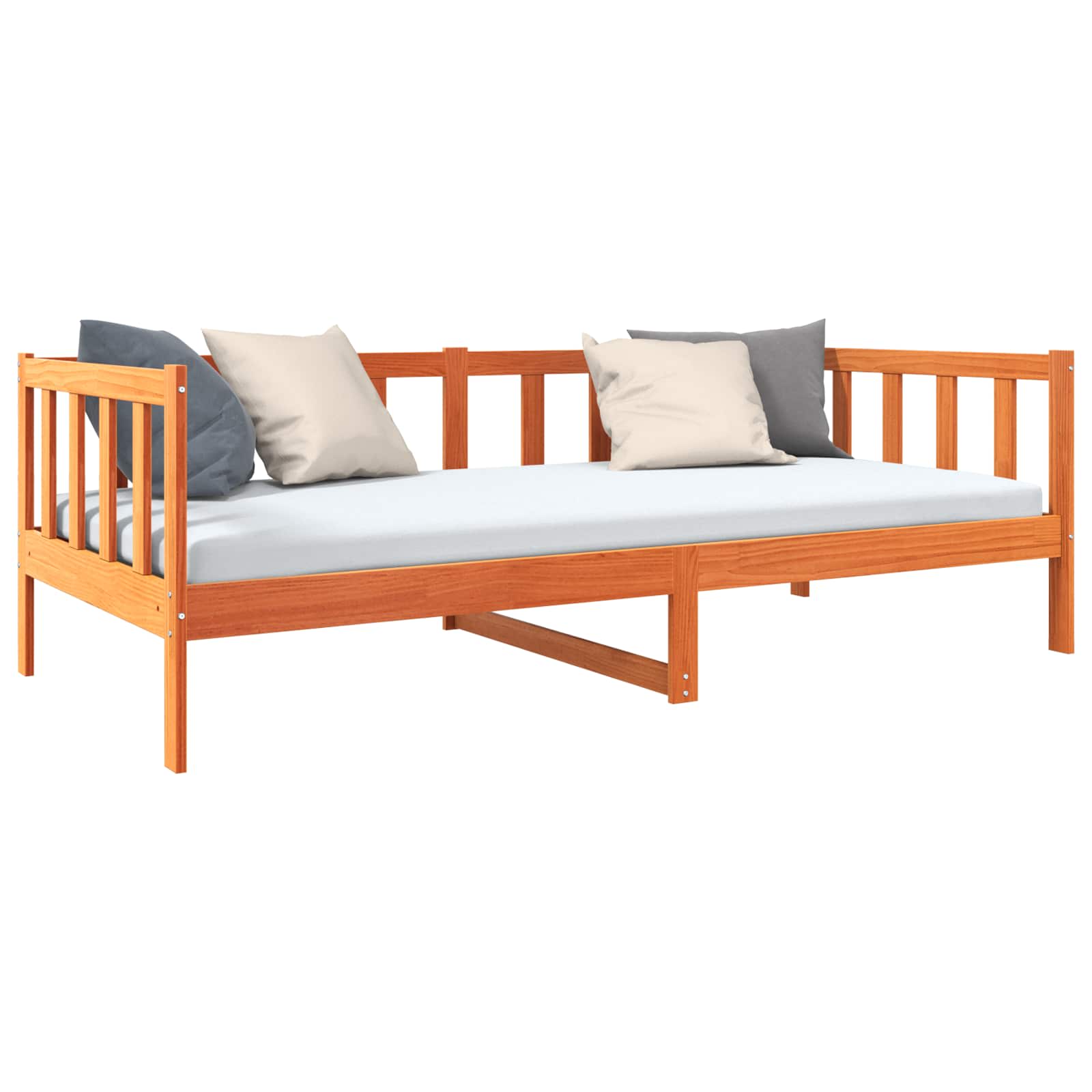vidaXL Ramka łóżka Woskowy Brąz 90 x 190 cm Lite drewno sosnowe