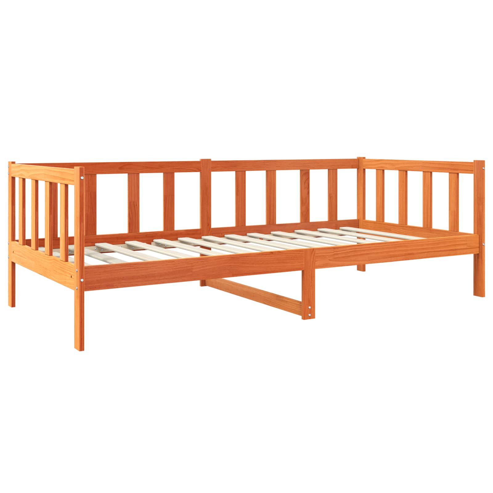 vidaXL Ramka łóżka Woskowy Brąz 90 x 190 cm Lite drewno sosnowe