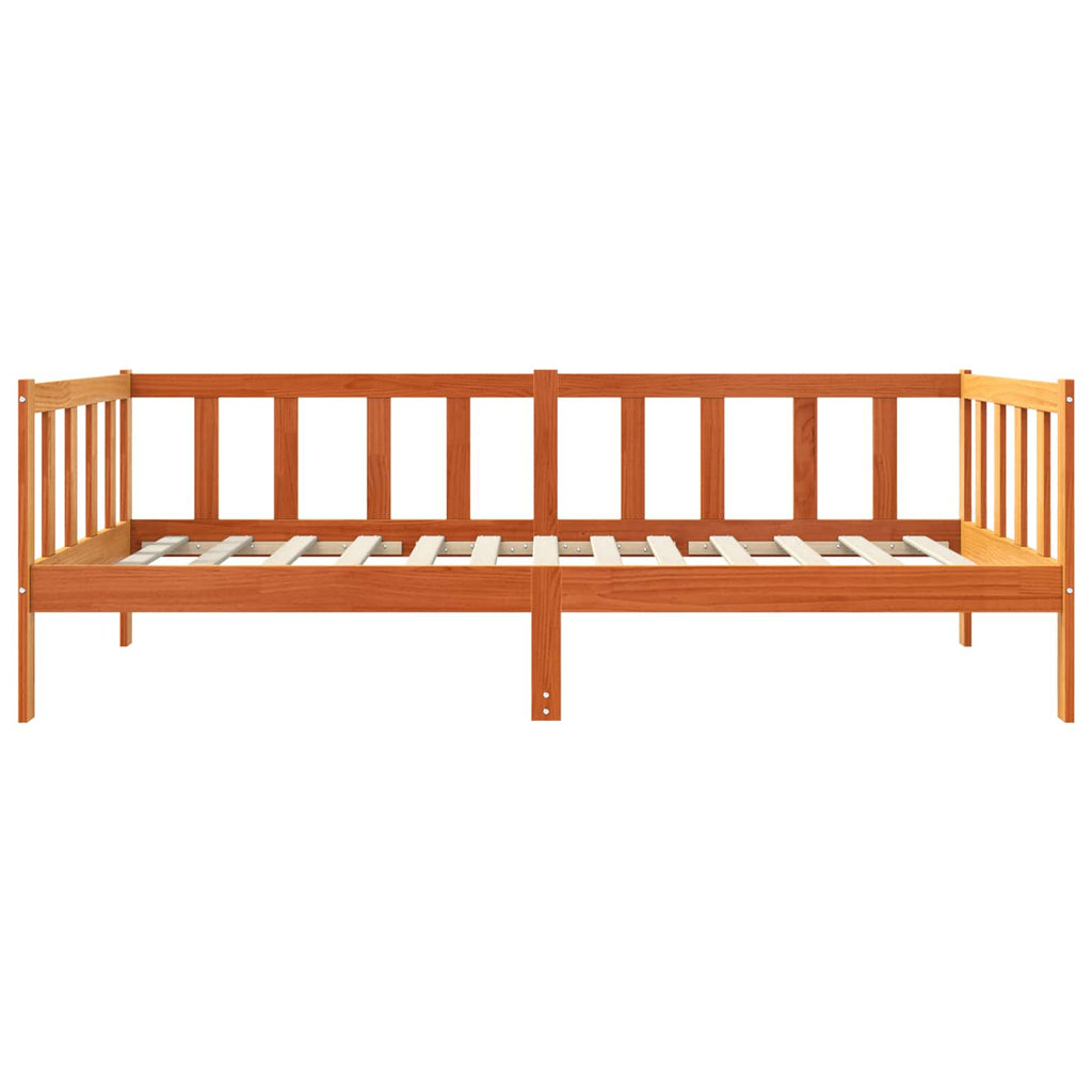 vidaXL Ramka łóżka Woskowy Brąz 90 x 190 cm Lite drewno sosnowe