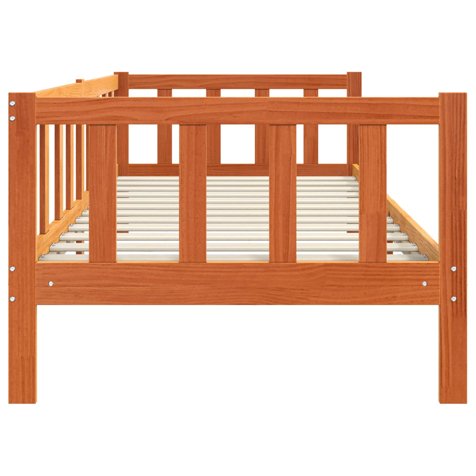 vidaXL Ramka łóżka Woskowy Brąz 90 x 190 cm Lite drewno sosnowe