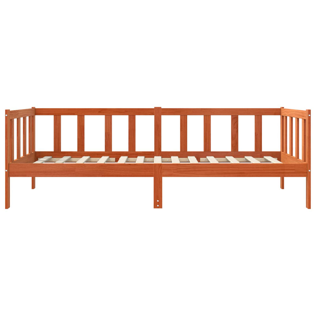 vidaXL Ramka łóżka Woskowy Brąz 80 x 200 cm Lite drewno sosnowe
