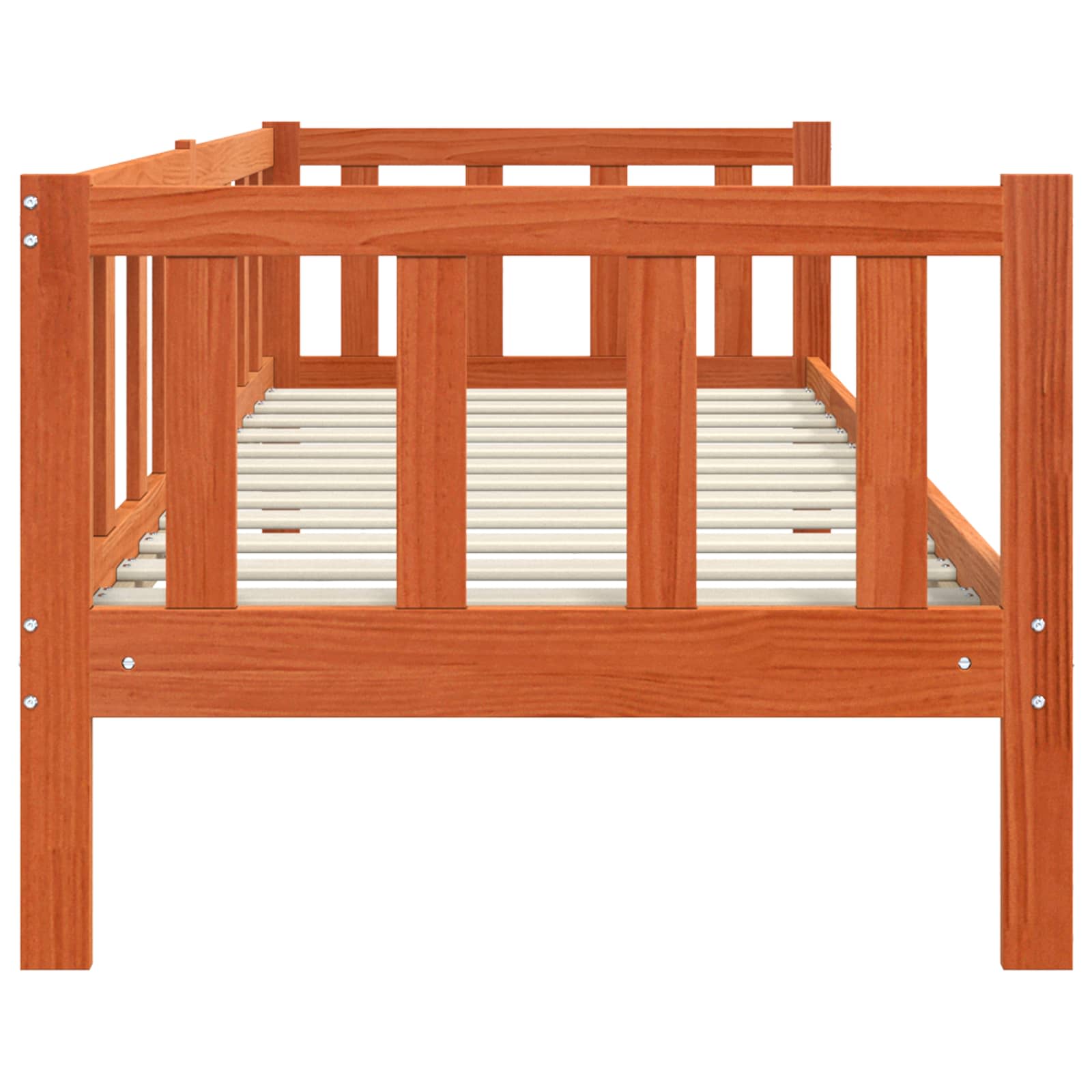 vidaXL Ramka łóżka Woskowy Brąz 80 x 200 cm Lite drewno sosnowe