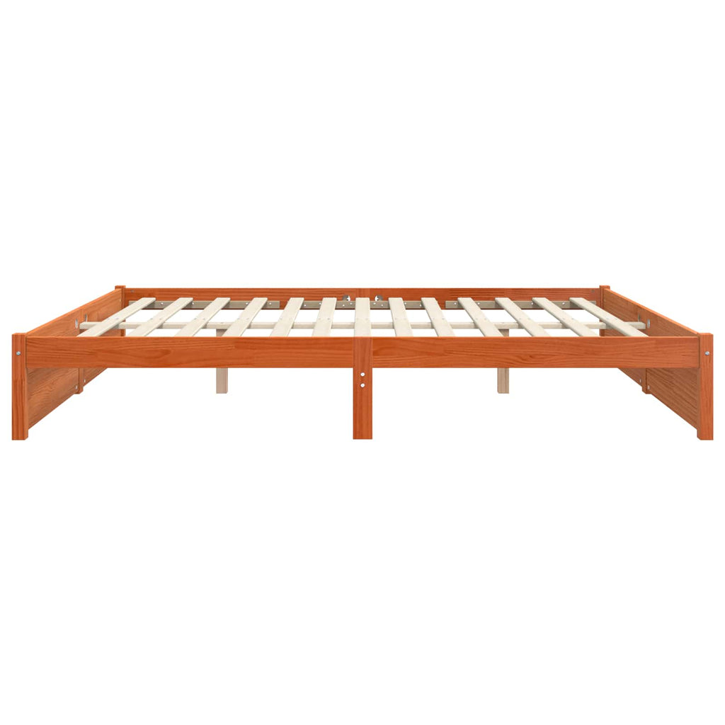 vidaXL Ramka łóżka Woskowy Brąz 150 x 200 cm Lite drewno sosnowe