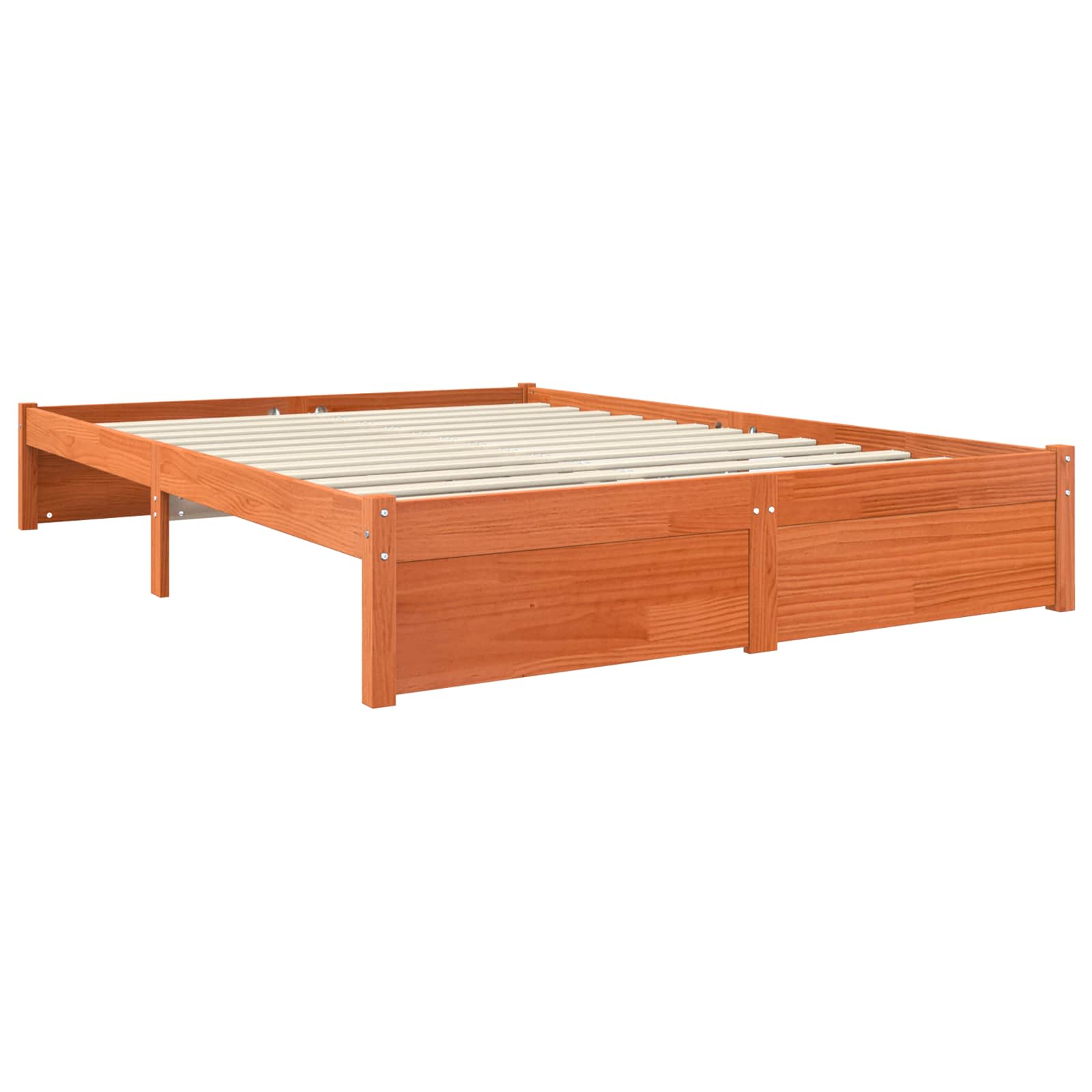 vidaXL Ramka łóżka Woskowy Brąz 160 x 200 cm Lite drewno sosnowe
