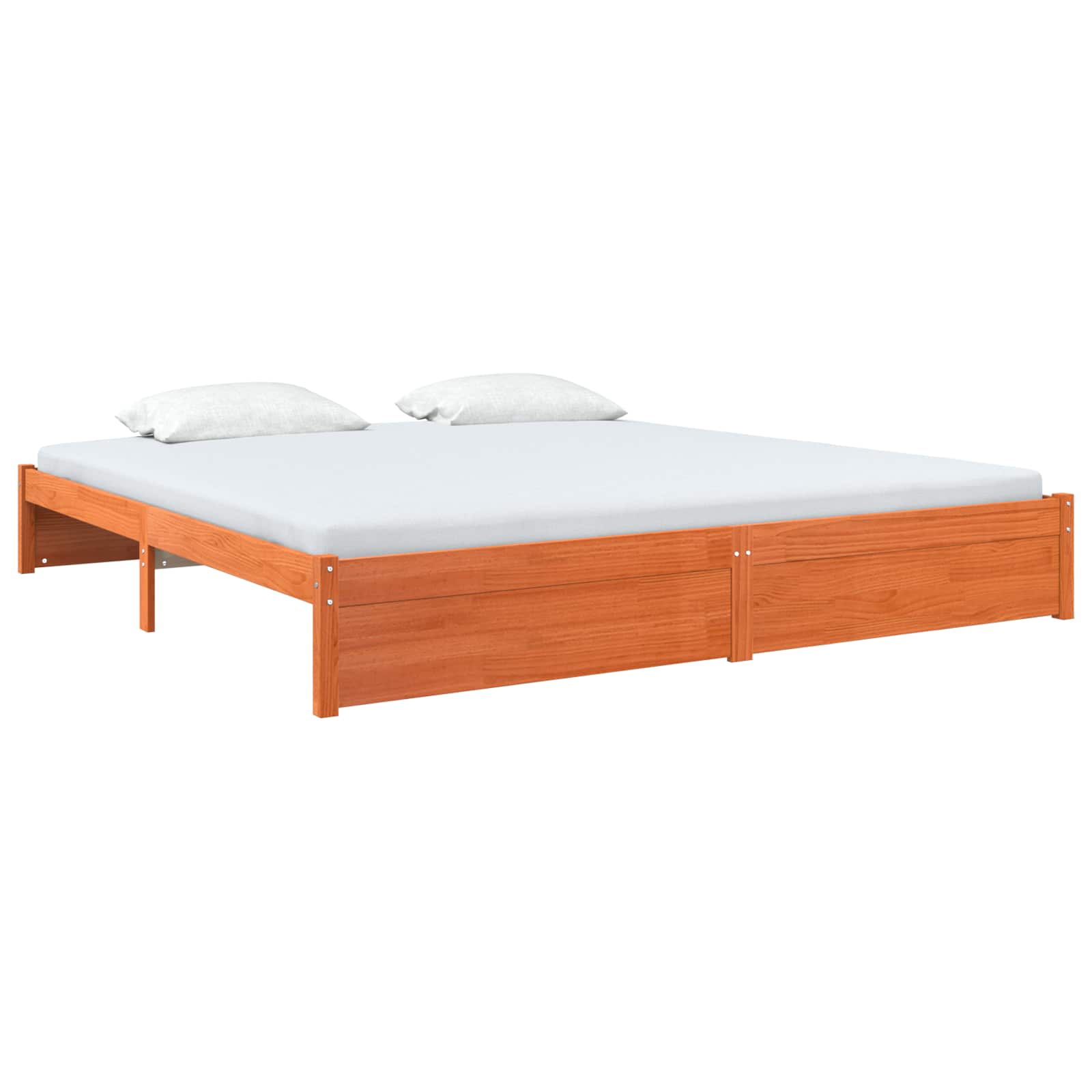 vidaXL Ramka łóżka Woskowy Brąz 180 x 200 cm Lite drewno sosnowe