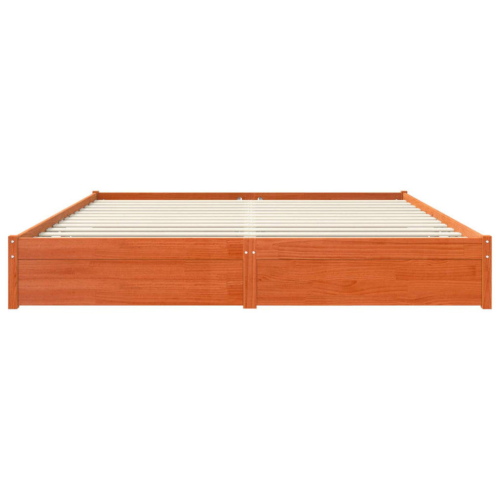 vidaXL Ramka łóżka Woskowy Brąz 180 x 200 cm Lite drewno sosnowe
