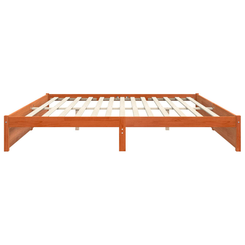vidaXL Ramka łóżka Woskowy Brąz 200 x 200 cm Lite drewno sosnowe