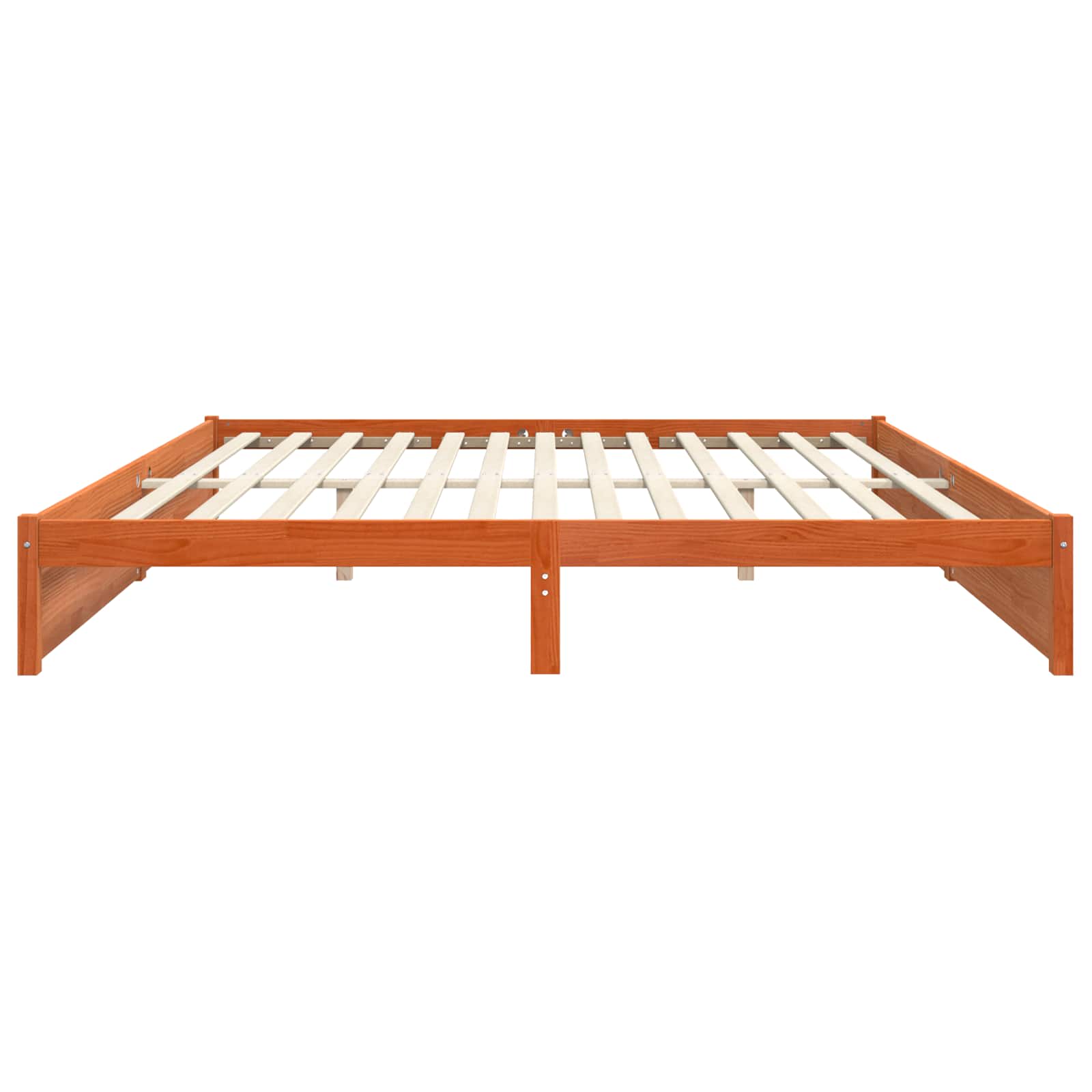 vidaXL Ramka łóżka Woskowy Brąz 200 x 200 cm Lite drewno sosnowe