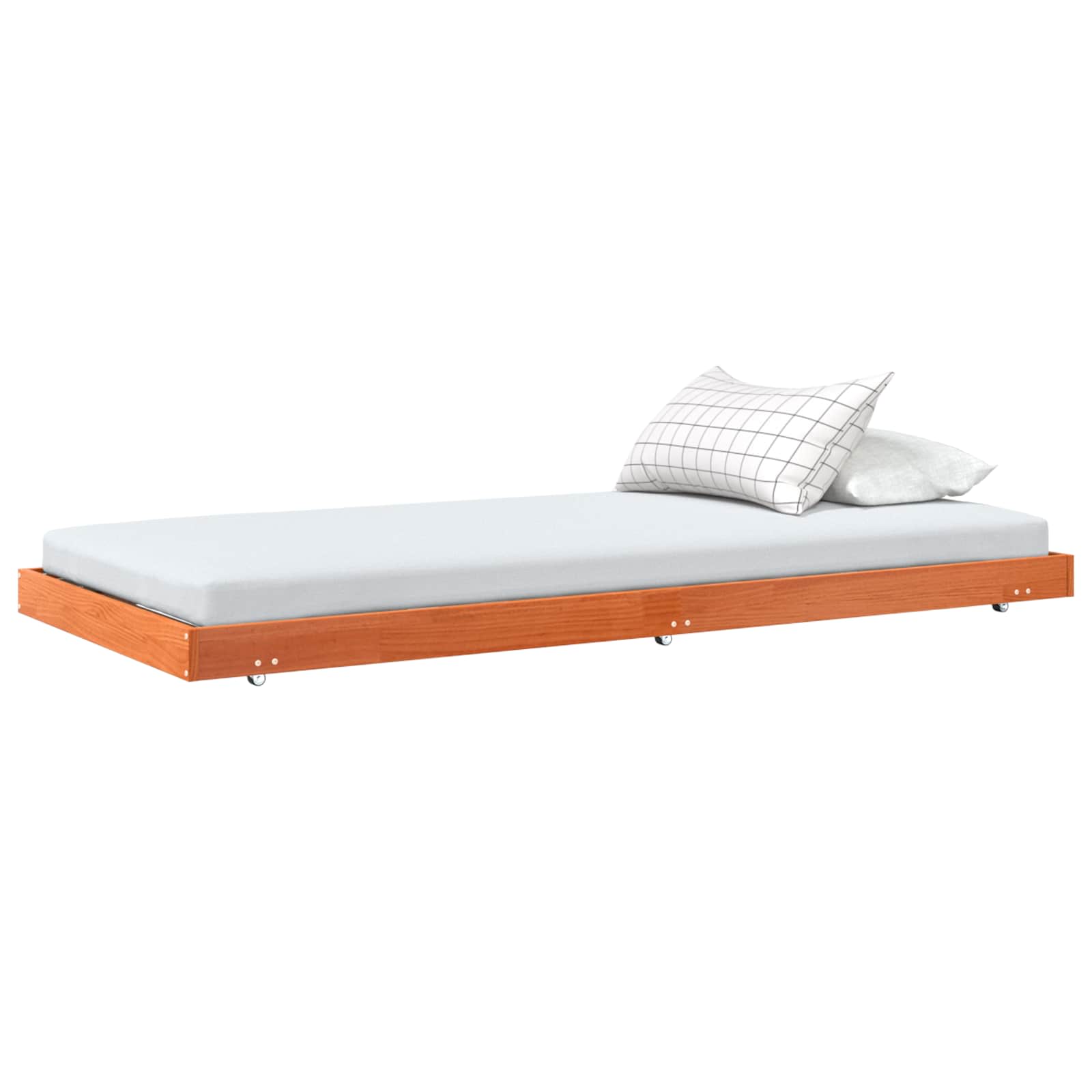 vidaXL Ramka łóżka Woskowy Brąz 70 x 190 cm Lite drewno sosnowe
