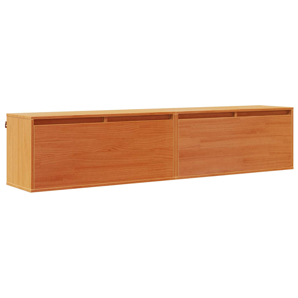vidaXL Szafka ścienna z półką 2 pcs Woskowy Brąz 80 x 30 x 35 cm
