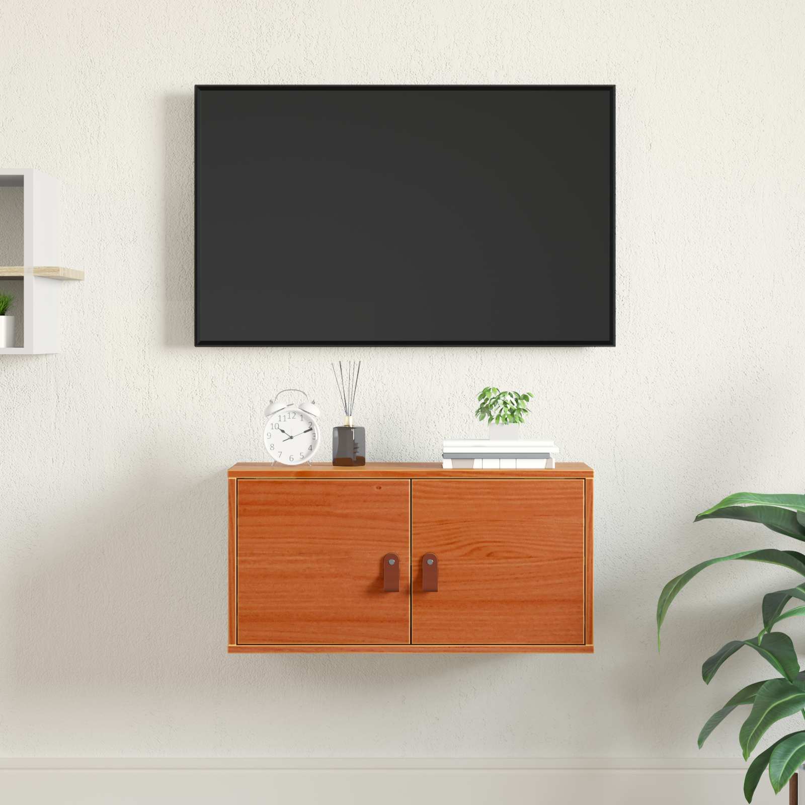 vidaXL Szafka ścienna Woskowy Brąz 60 x 30 x 30 cm Lite drewno sosnowe