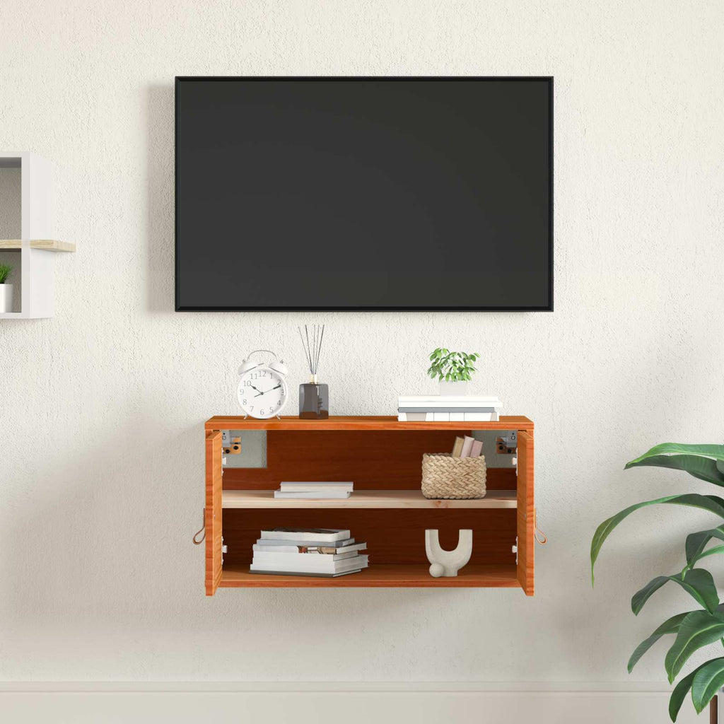 vidaXL Szafka ścienna Woskowy Brąz 60 x 30 x 30 cm Lite drewno sosnowe