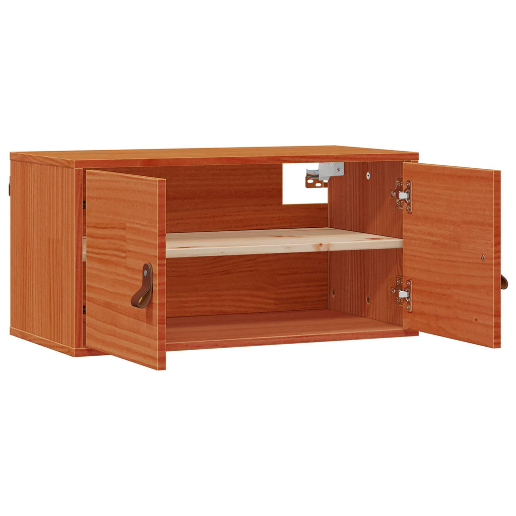 vidaXL Szafka ścienna z półką 2 pcs Woskowy Brąz 60 x 30 x 30 cm
