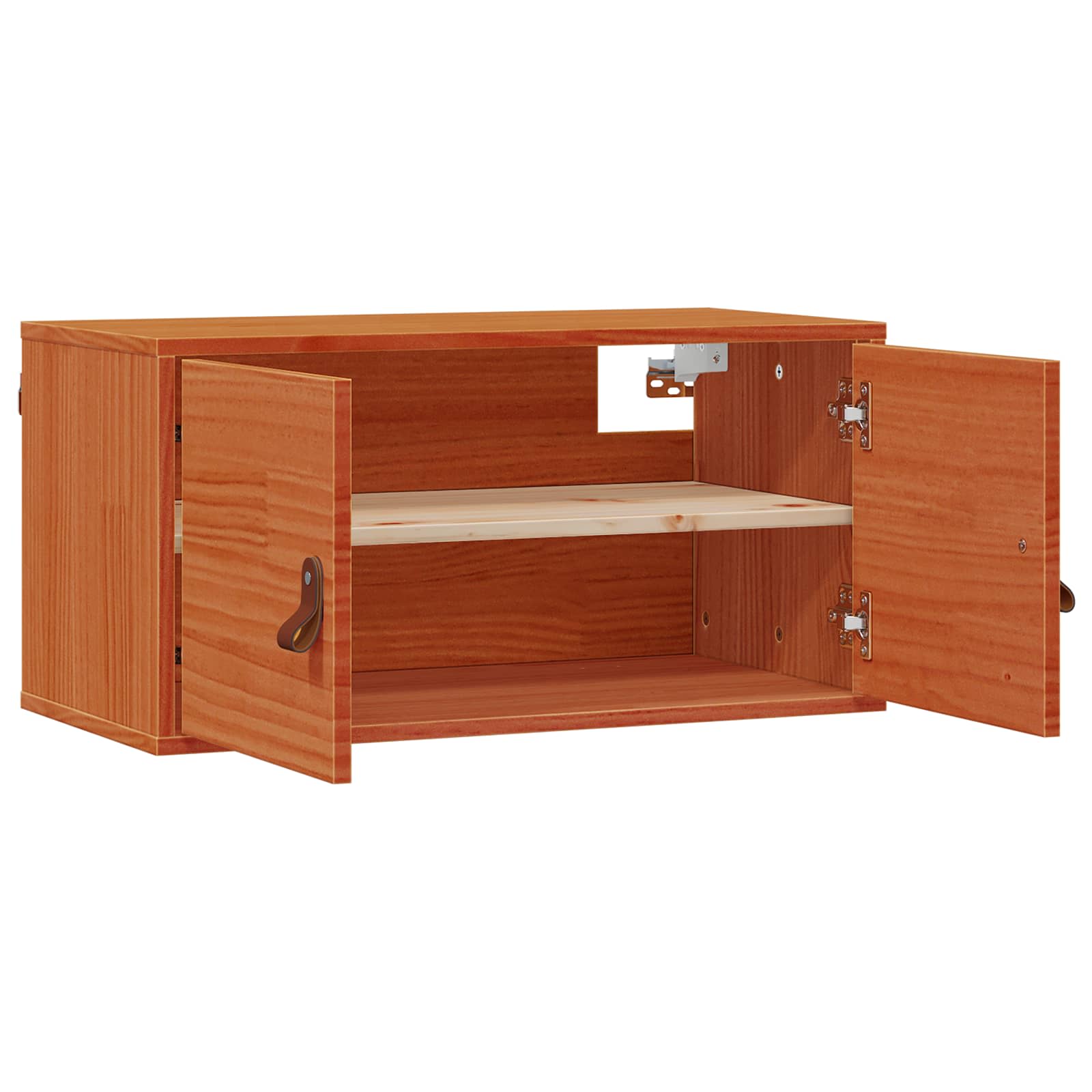 vidaXL Szafka ścienna z półką 2 pcs Woskowy Brąz 60 x 30 x 30 cm