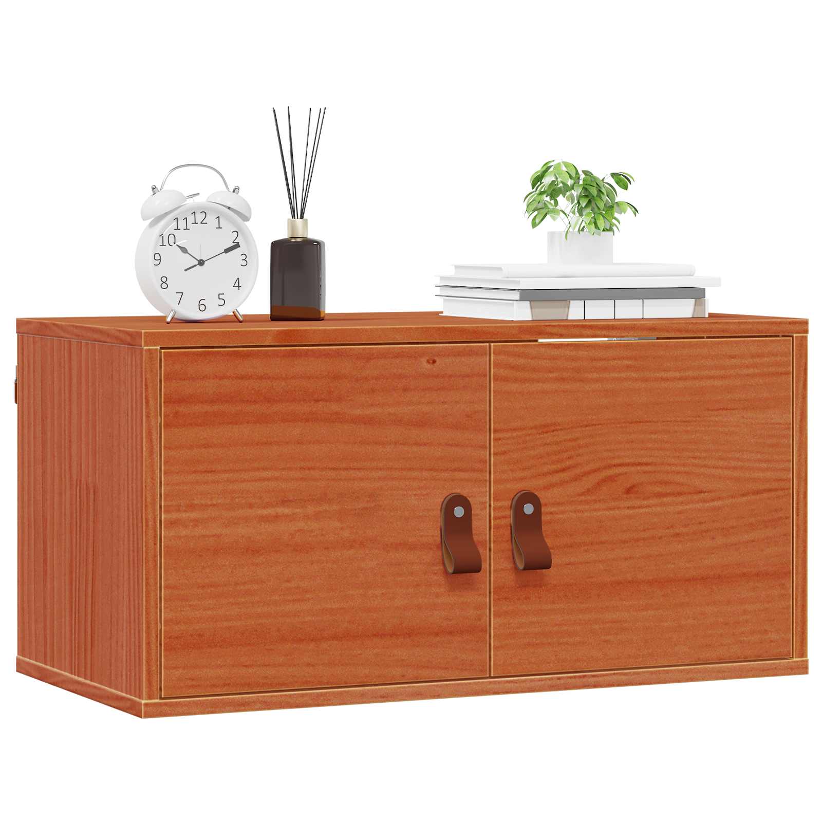 vidaXL Szafka ścienna z półką 2 pcs Woskowy Brąz 60 x 30 x 30 cm