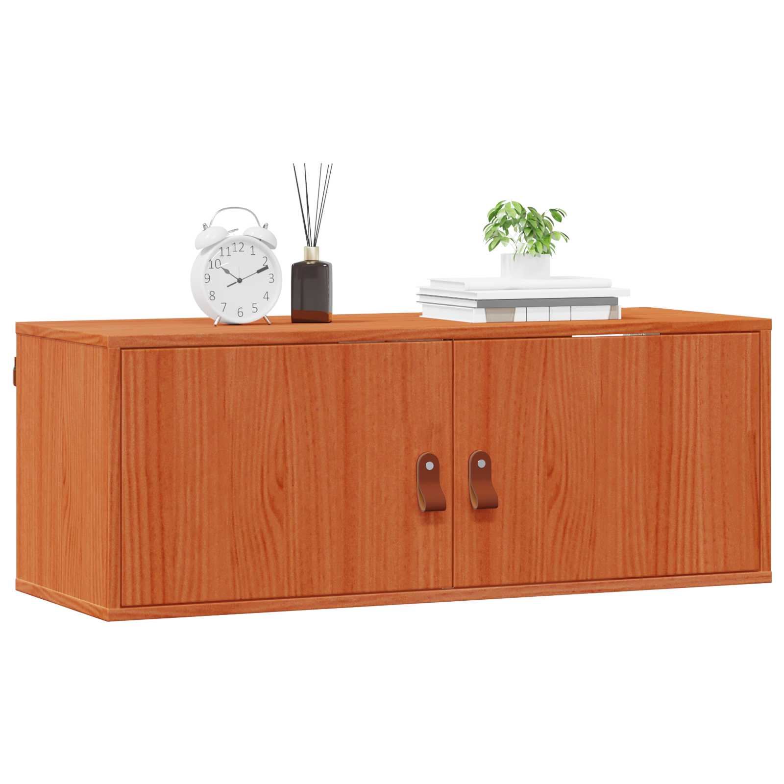 vidaXL Szafka ścienna z półką 2 pcs Woskowy Brąz 80 x 30 x 30 cm