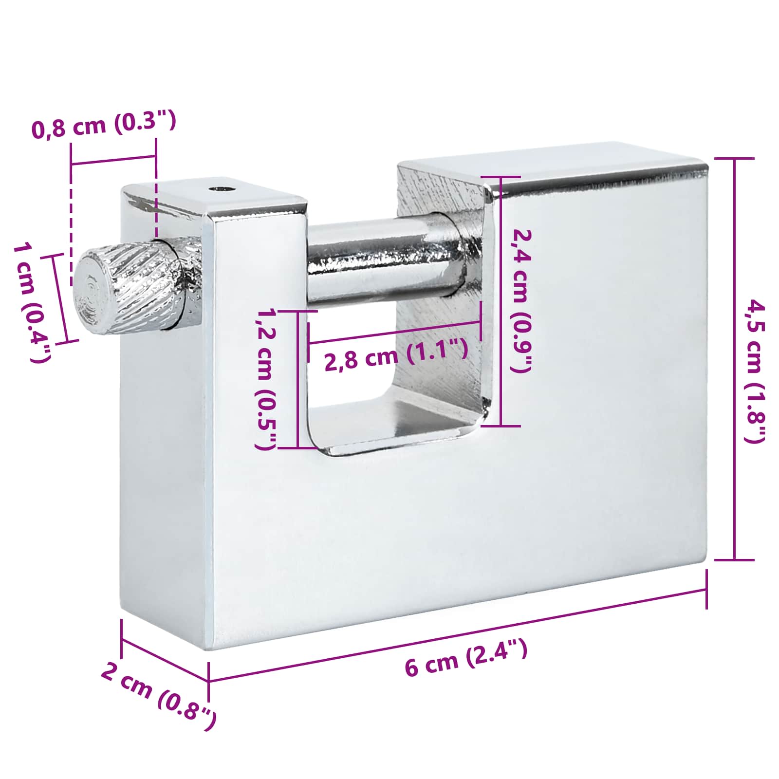 vidaXL Kłódka 12 pcs Srebrny Stal