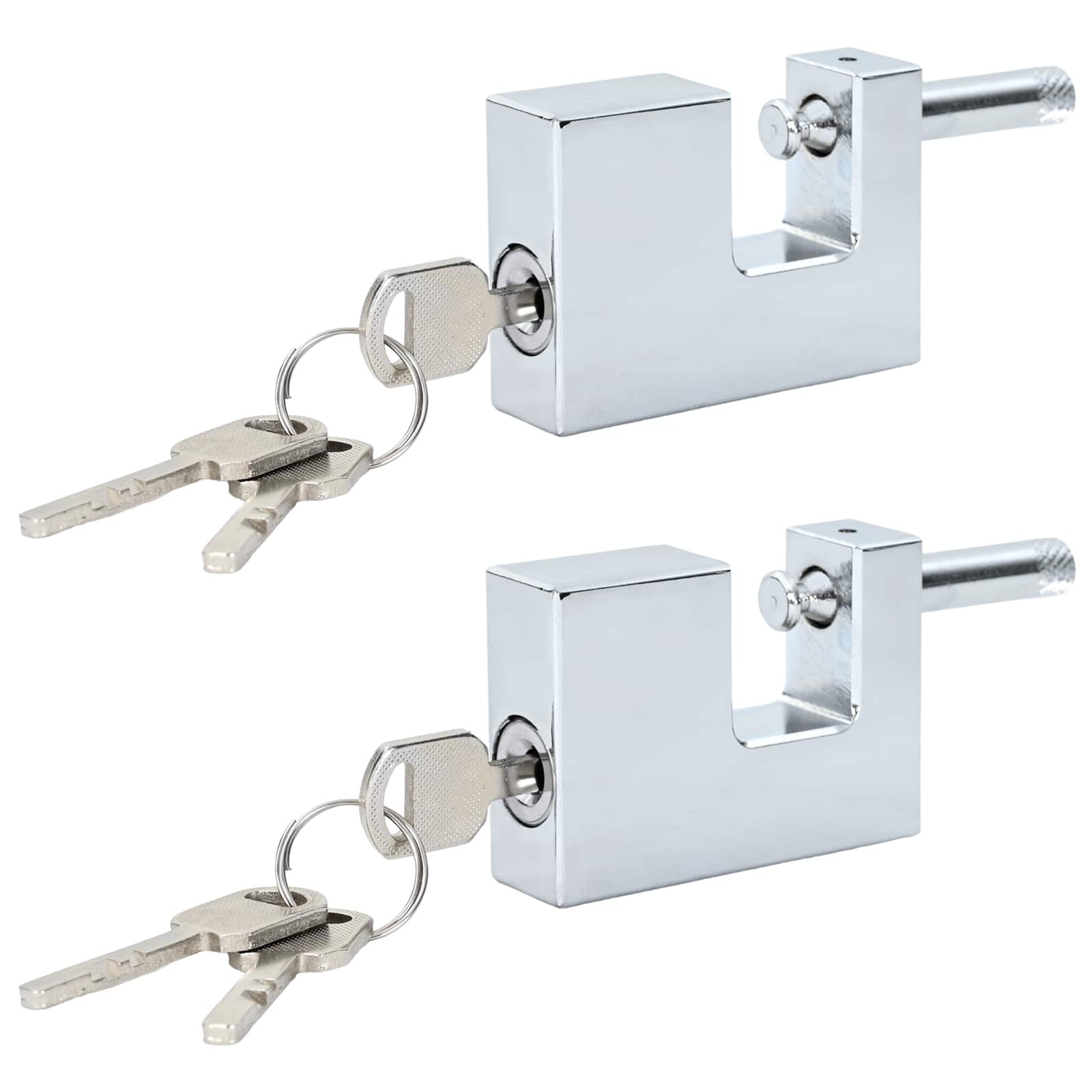 vidaXL Kłódka 2 pcs Srebrny Stal