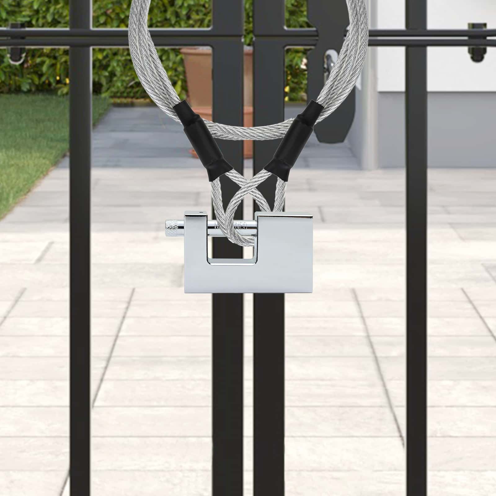 vidaXL Kłódka 2 pcs Srebrny Stal