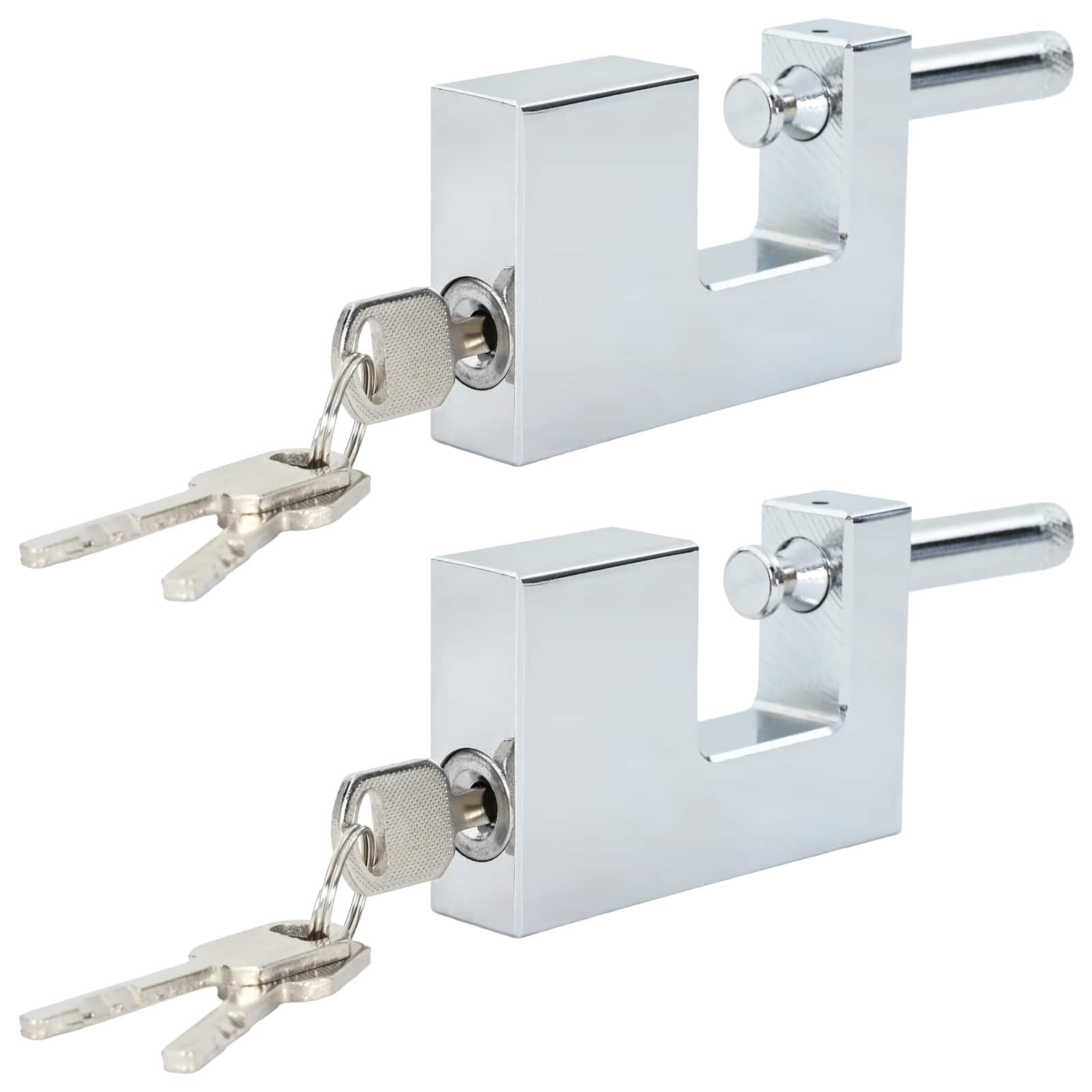 vidaXL Kłódka 2 pcs Srebrny Stal