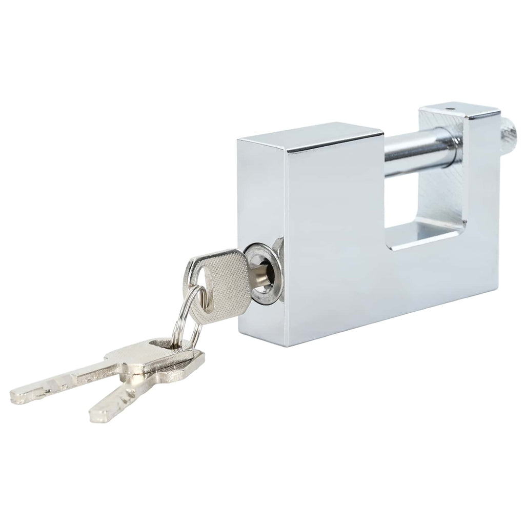 vidaXL Kłódka 2 pcs Srebrny Stal